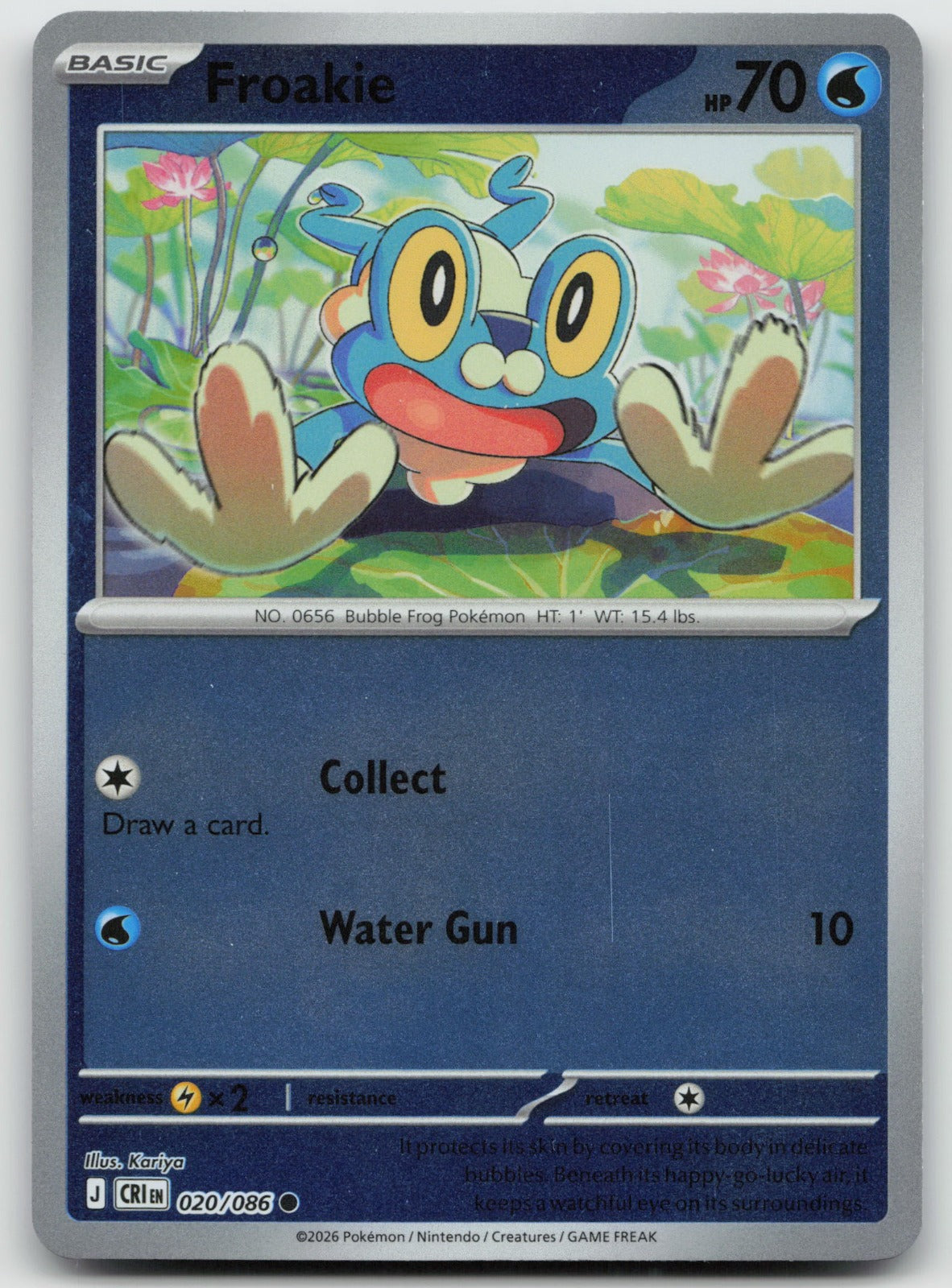 Froakie Common Reverse Holo ME04: Chaos Rising 020/086 NM