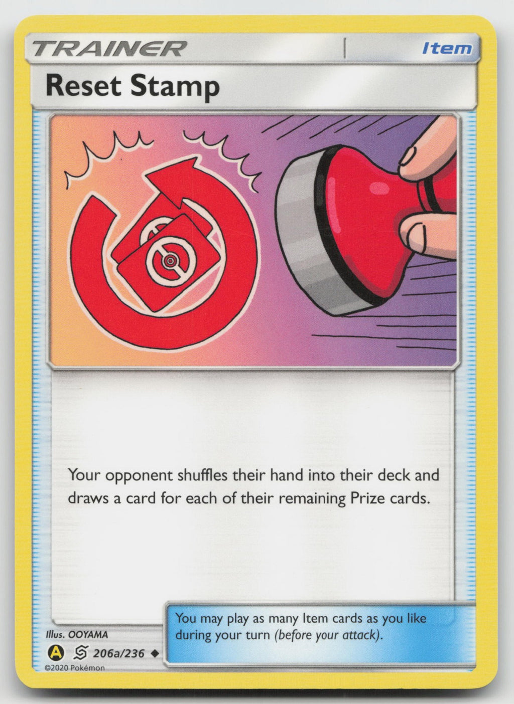 Reset Stamp Promo Alternate Art SM - Unified Minds 206a/236 NM