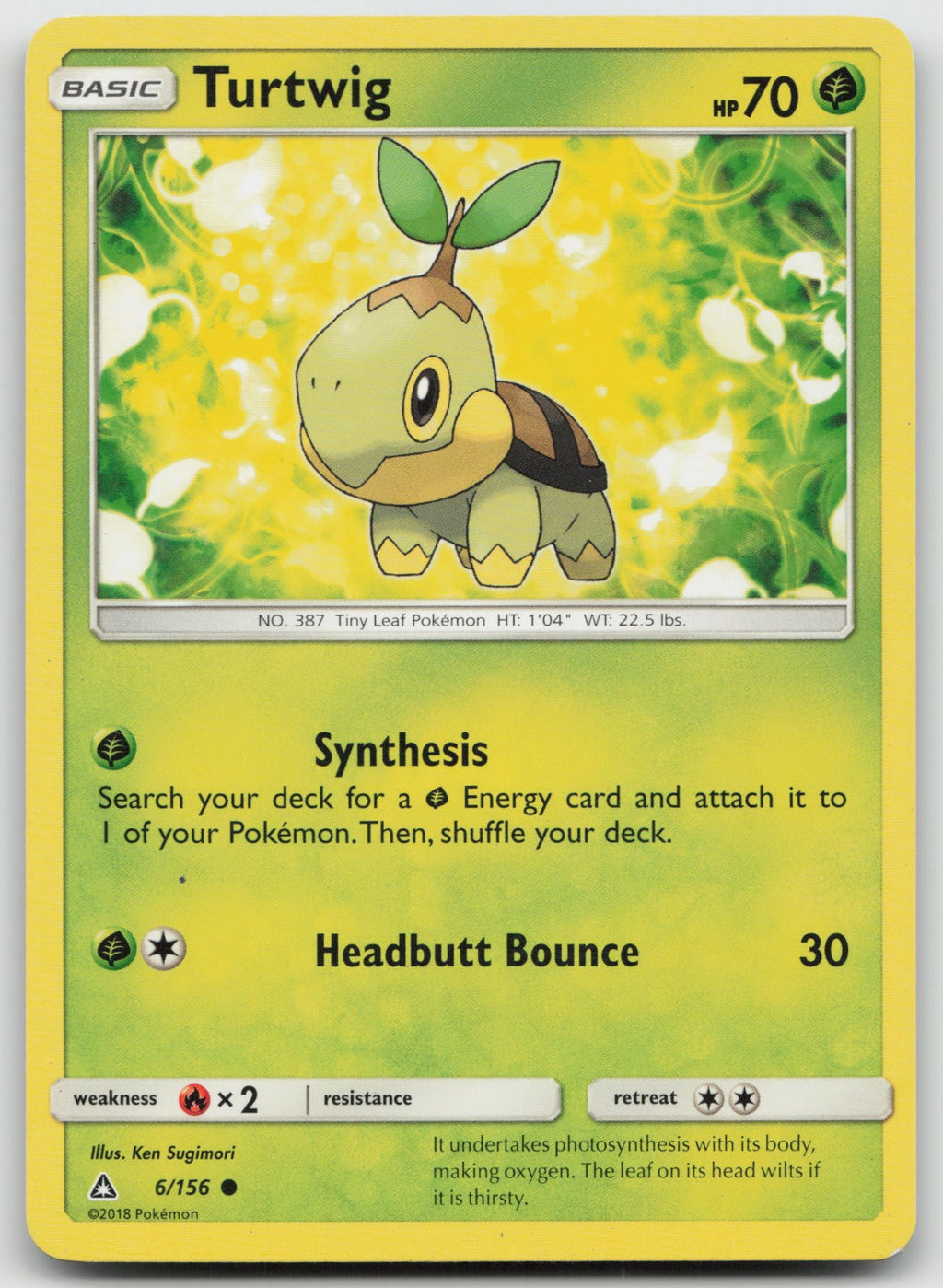 Turtwig Common SM - Ultra Prism 6/156 LP