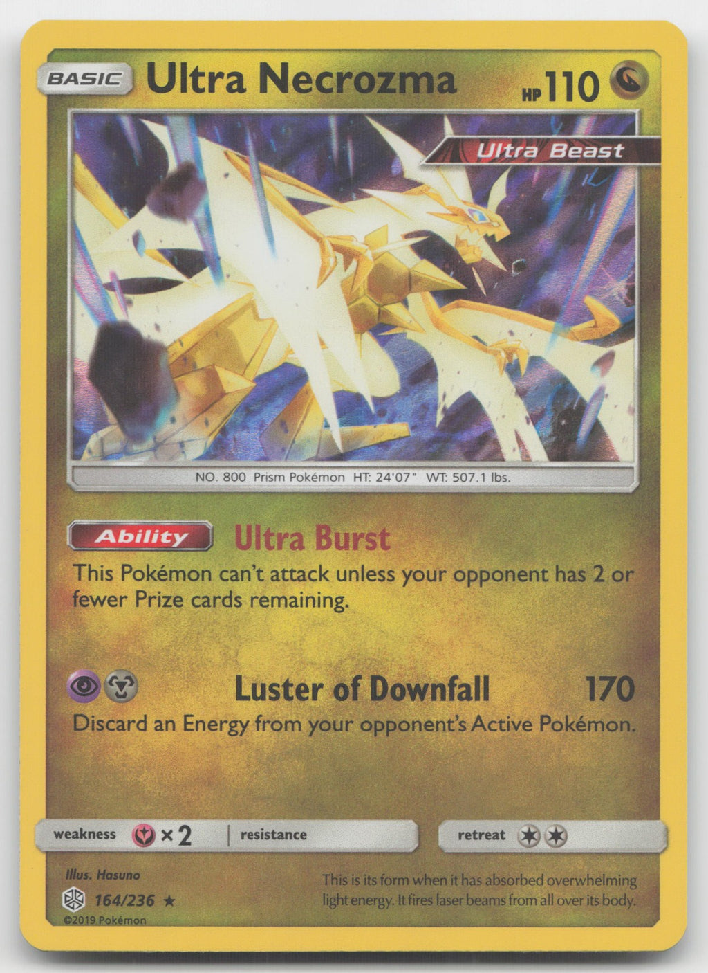 Ultra Necrozma Holo Rare SM - Cosmic Eclipse 164/236 NM