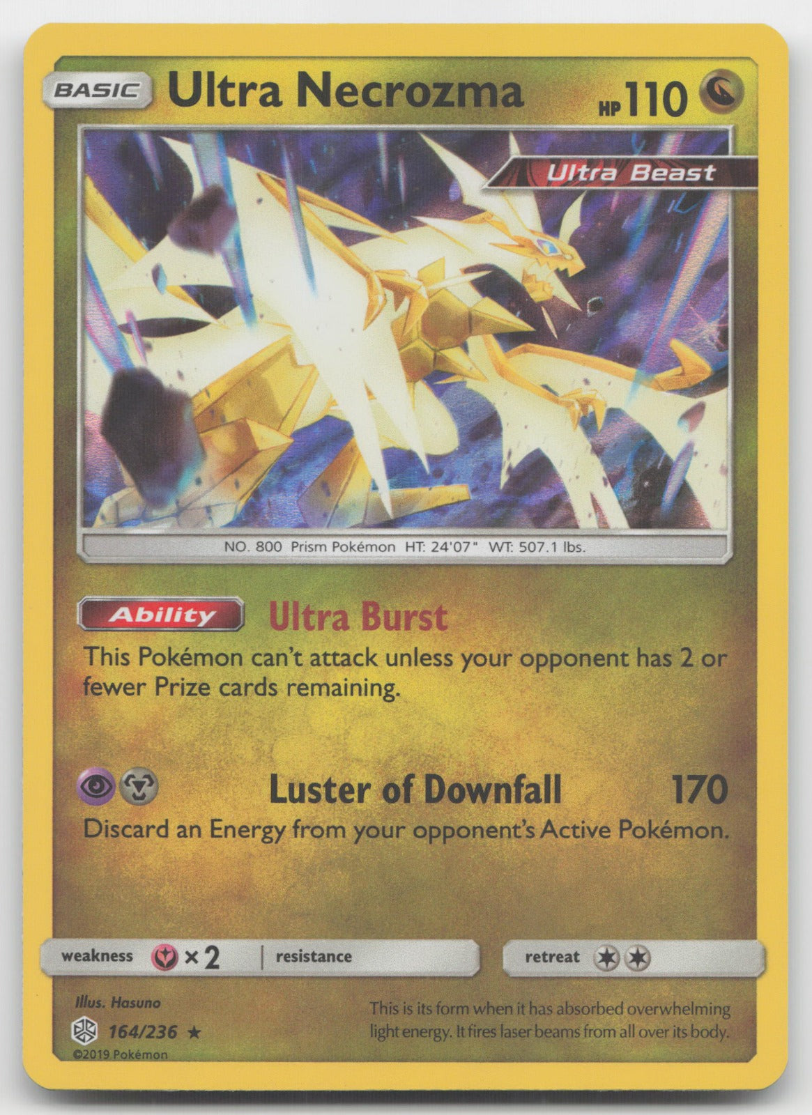 Ultra Necrozma Holo Rare SM - Cosmic Eclipse 164/236 NM