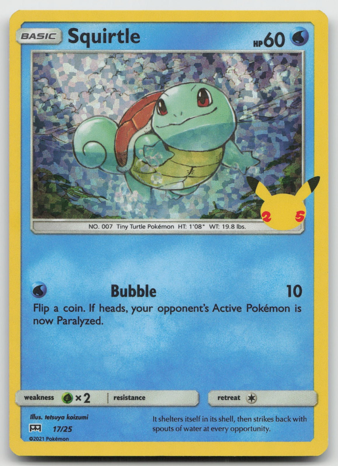 Squirtle - Holo McDonald's 25th Anniversary Promos 17/25 NM