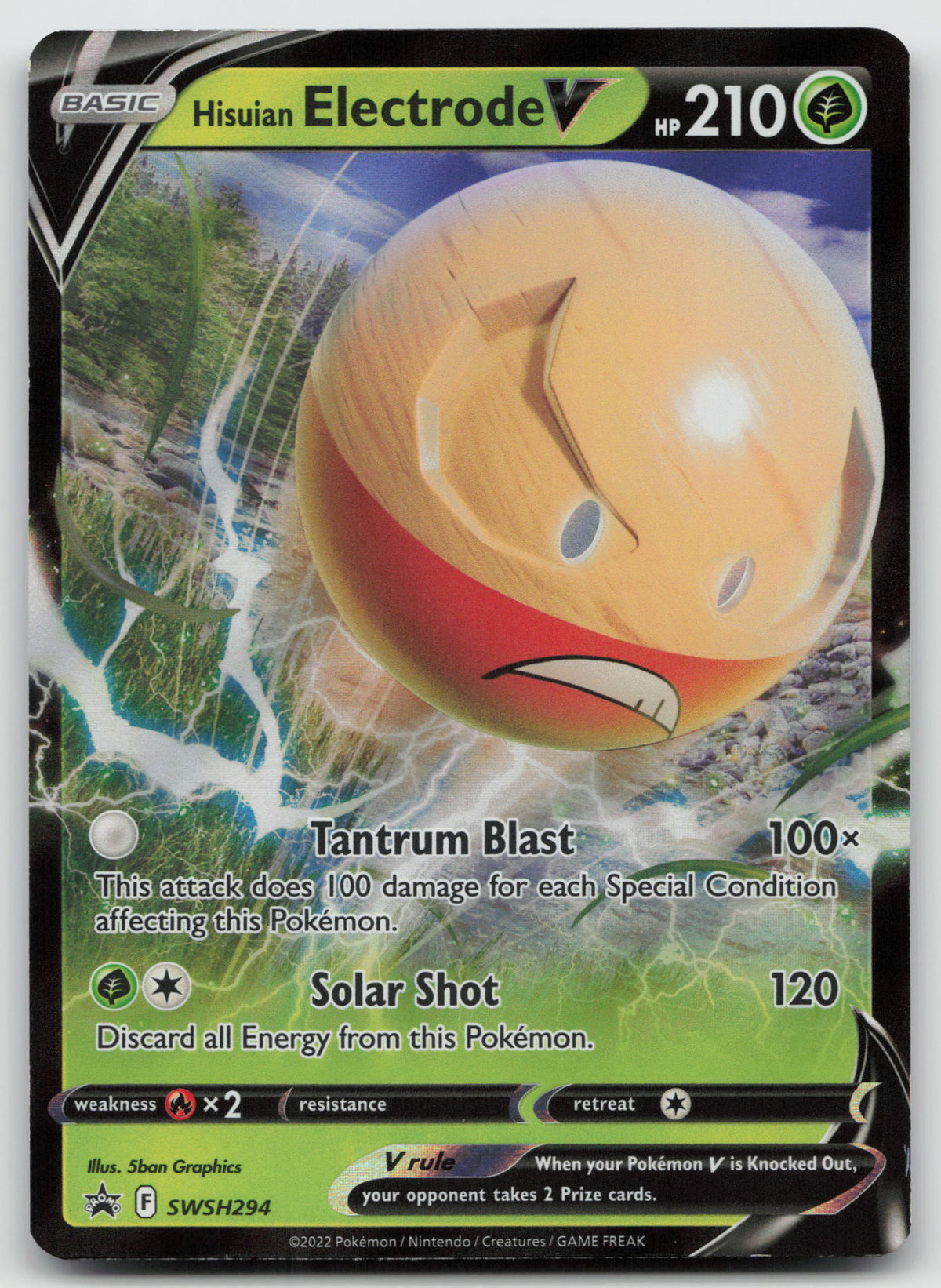 Hisuian Electrode V Promo Holo SWSH: Sword & Shield Promo Cards SWSH294 NM