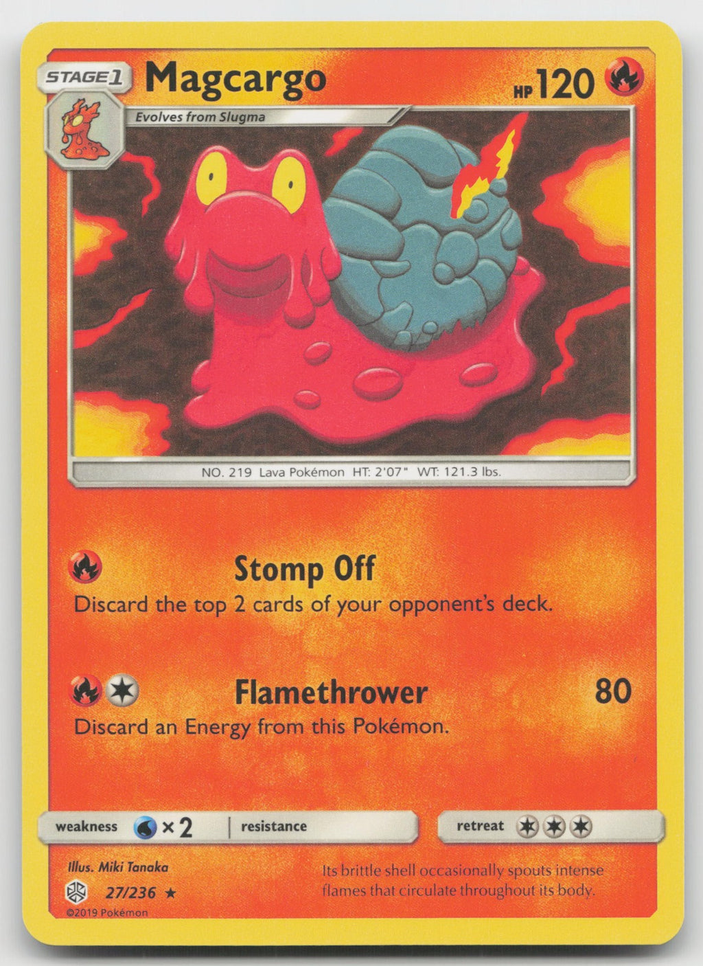 Magcargo Rare SM - Cosmic Eclipse 27/236 NM