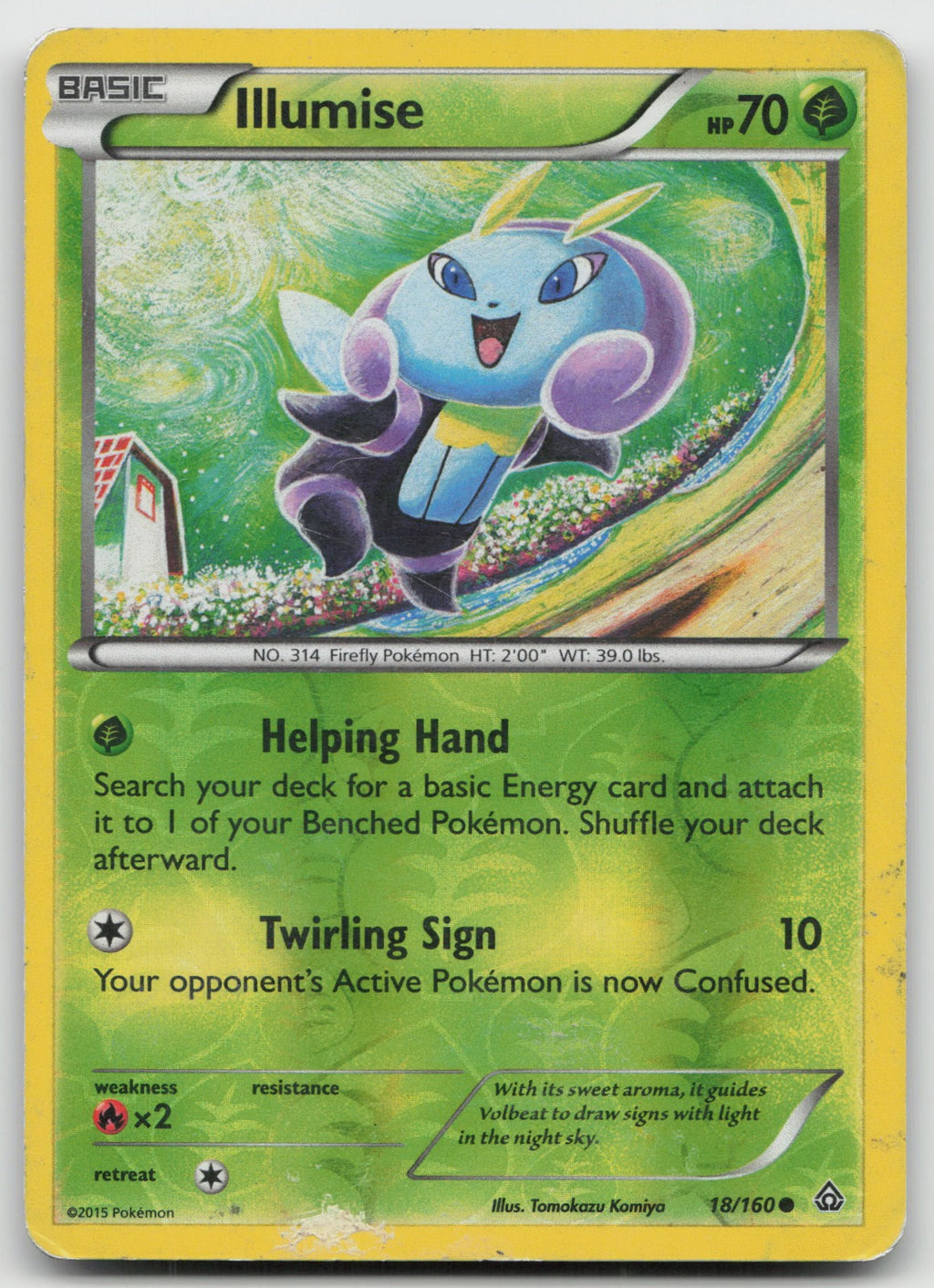 Illumise Common Reverse Holo XY - Primal Clash 18/160 DMG