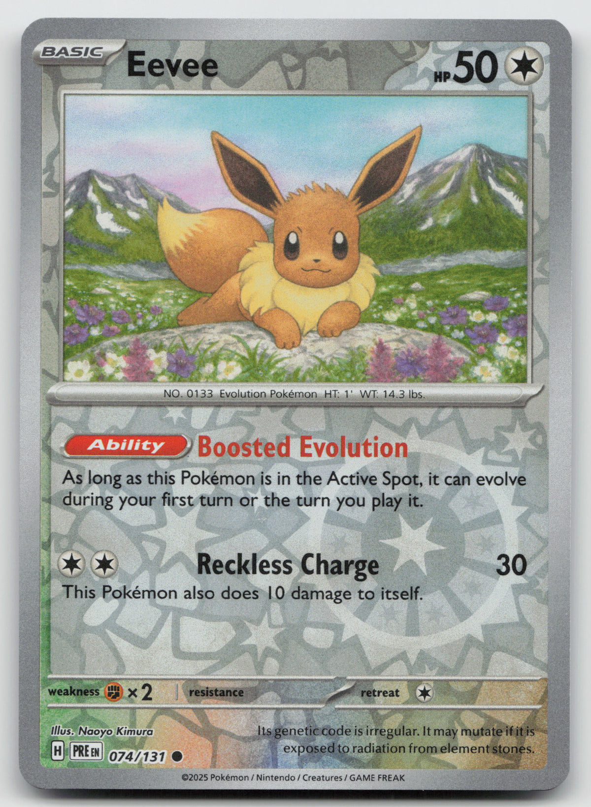 Eevee Common Reverse Holo SV: Prismatic Evolutions 074/131 NM