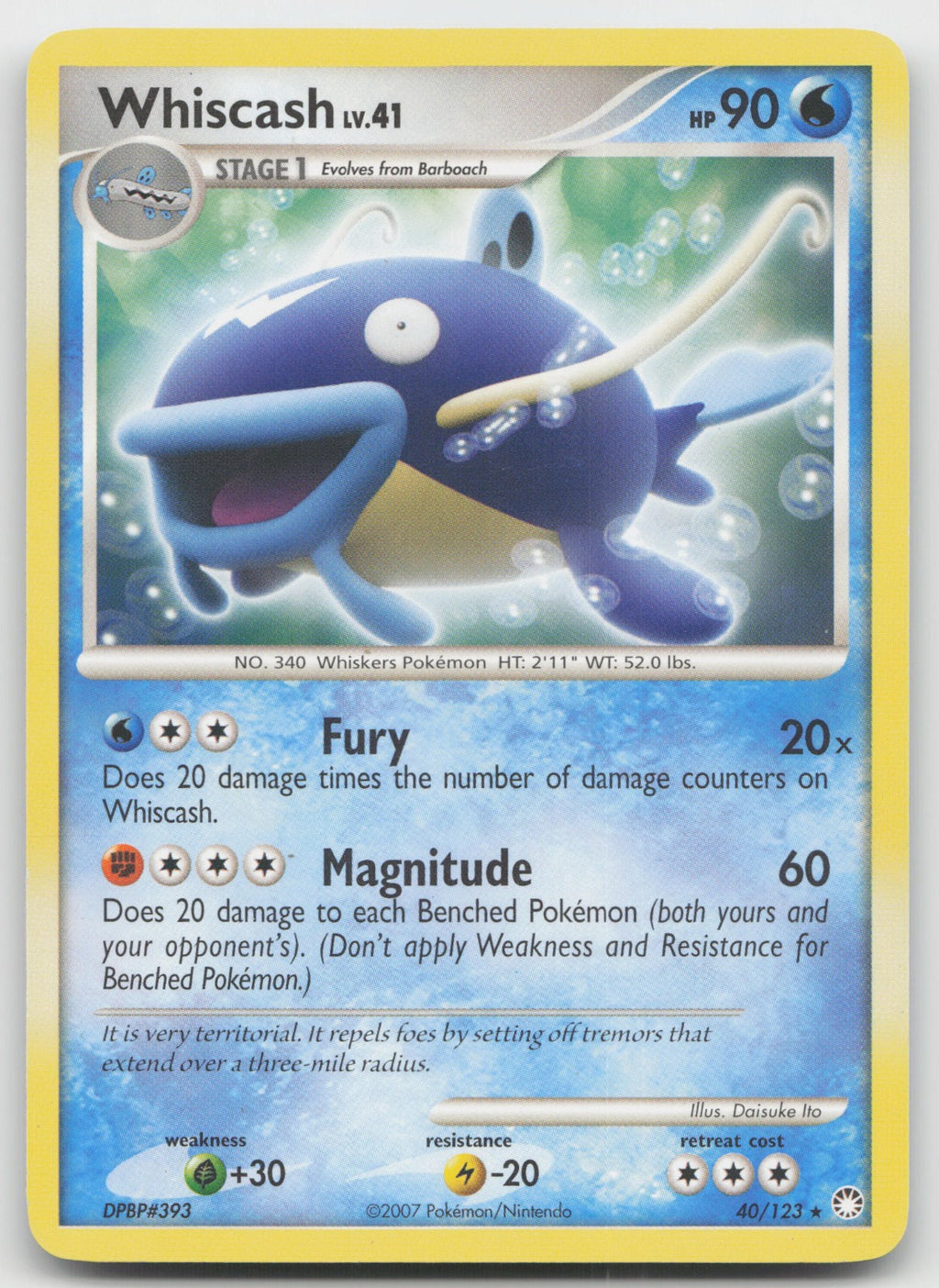Whiscash Rare Mysterious Treasures 40/123 MP