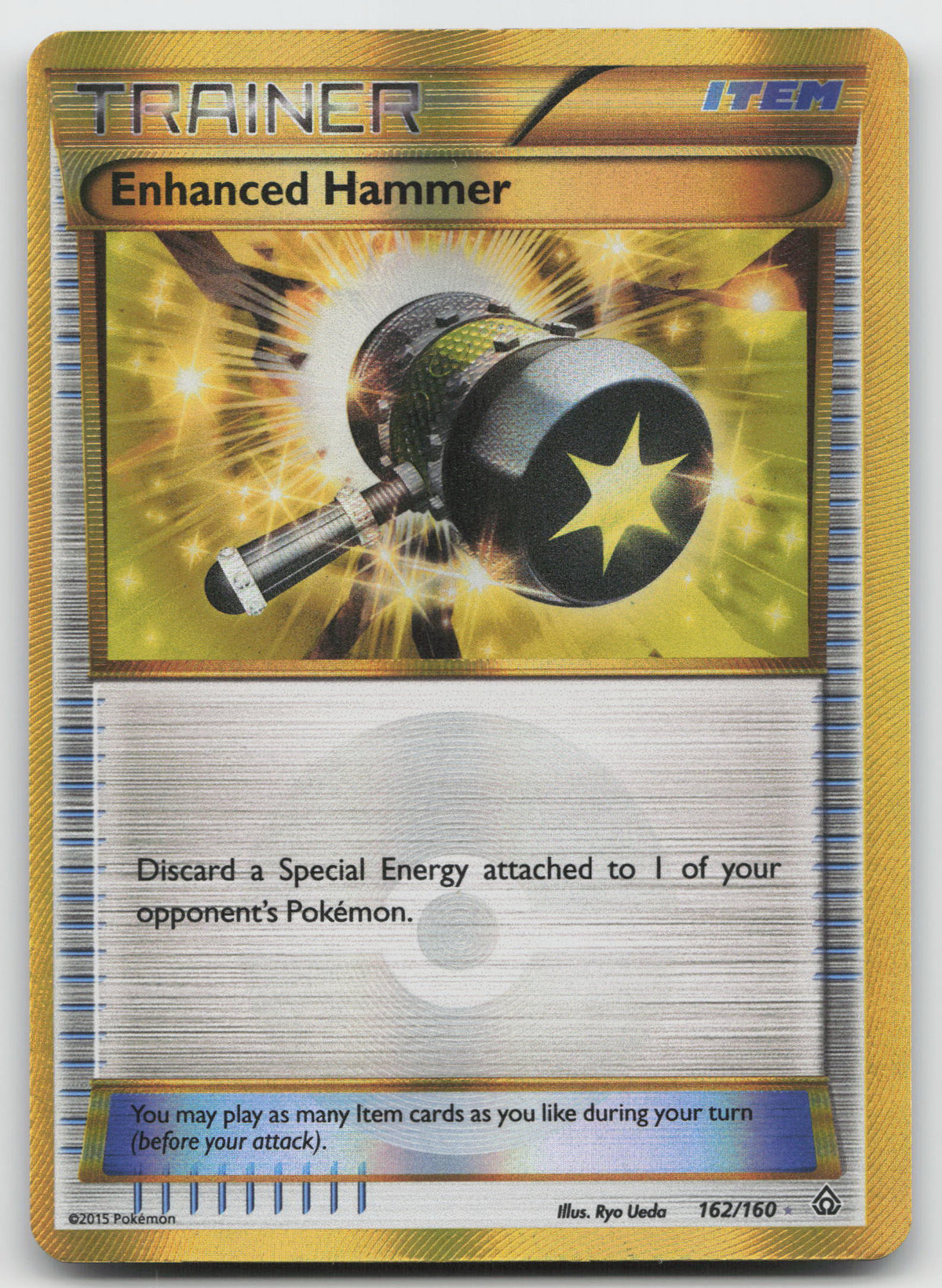 Enhanced Hammer (Secret Rare) Gold Holo XY - Primal Clash 162/160 LP