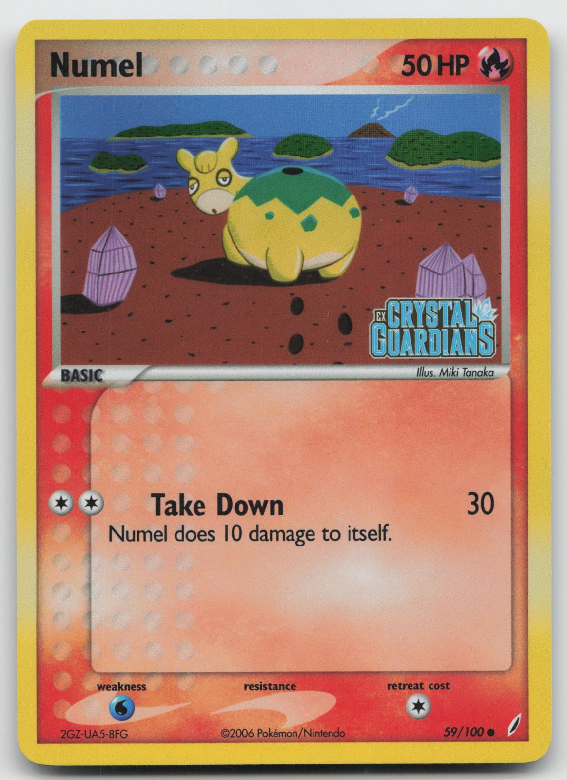 Numel Common Reverse Holo EX Crystal Guardians 59/100 NM