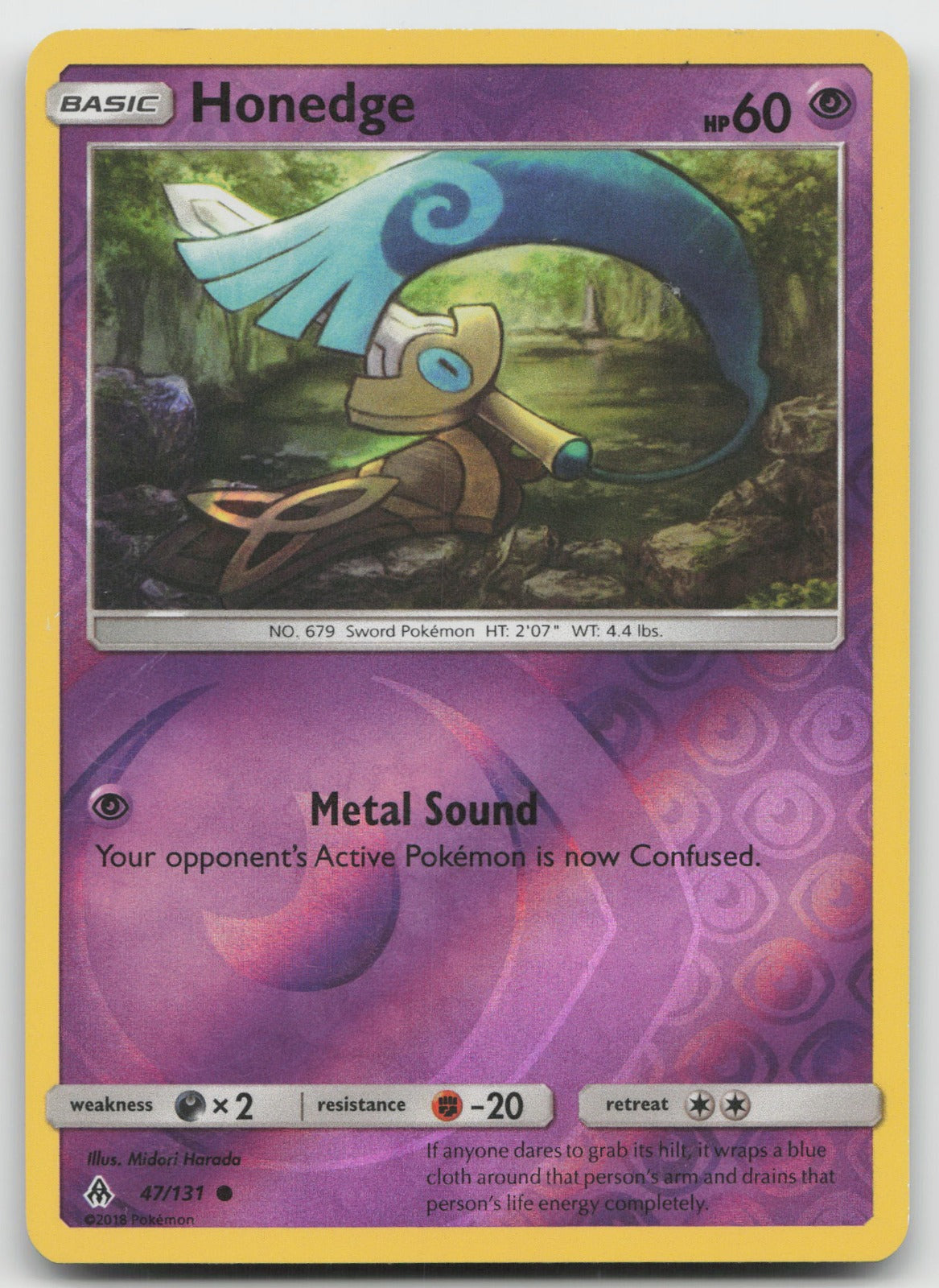 Honedge Reverse Holo Common SM - Forbidden Light 47/131 NM
