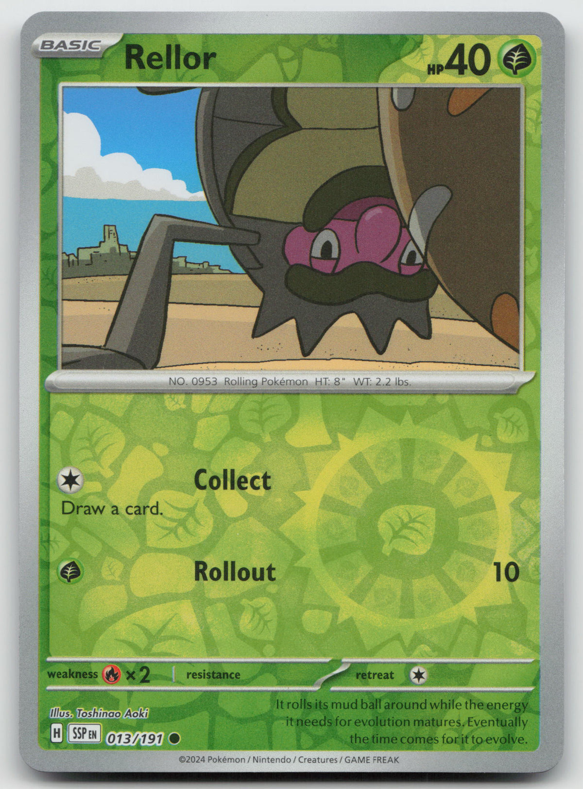 Rellor Common Reverse Holo SV08: Surging Sparks 013/191 NM