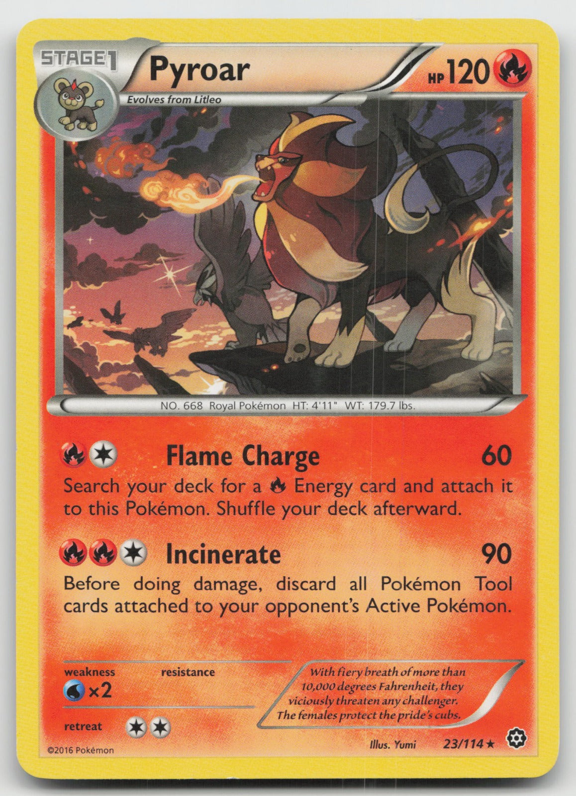 Pyroar Rare XY - Steam Siege 23/114 MP