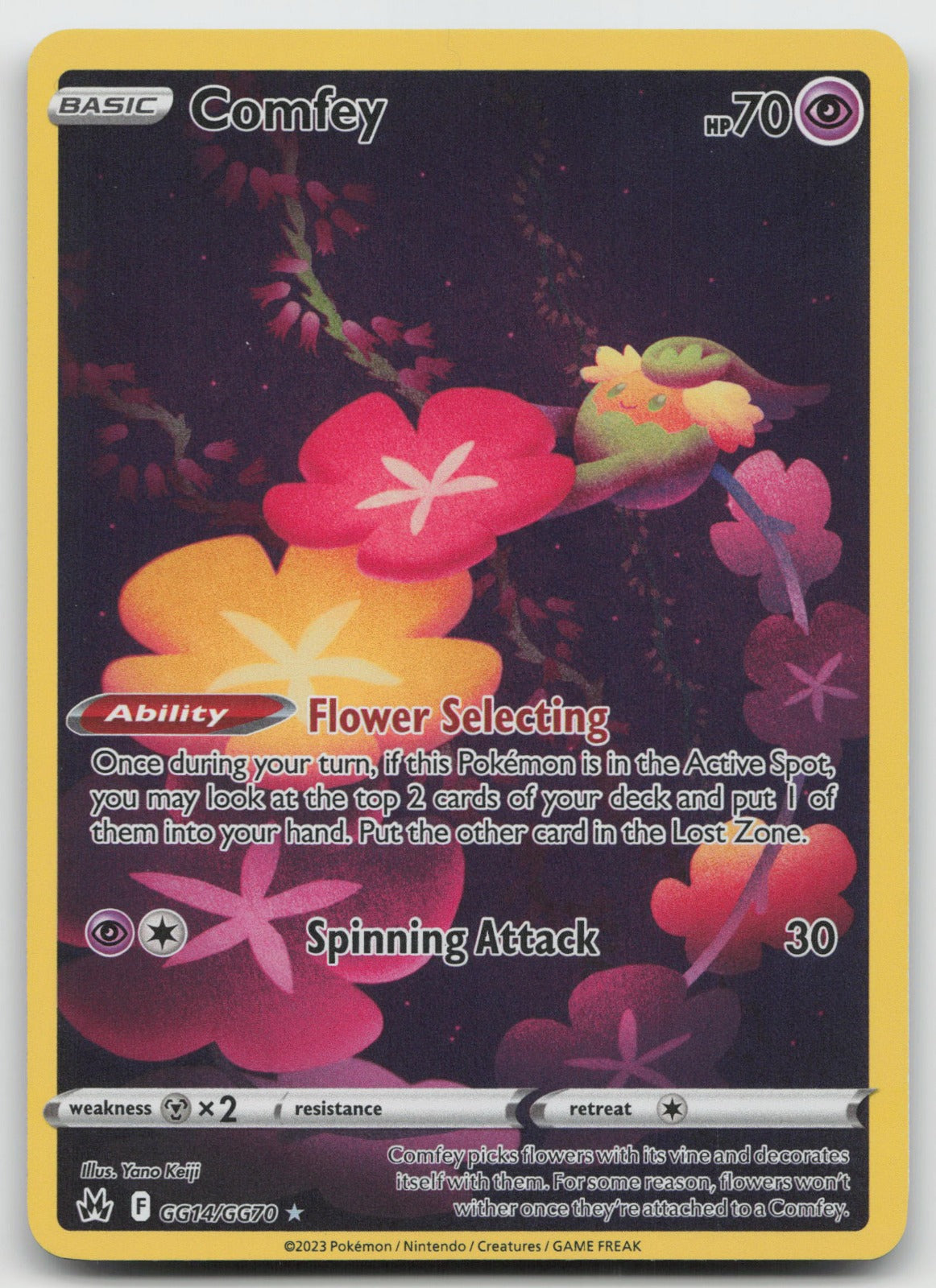 Comfey Holo Ultra Rare SWSH: Crown Zenith: Galarian Gallery GG14/GG70 NM