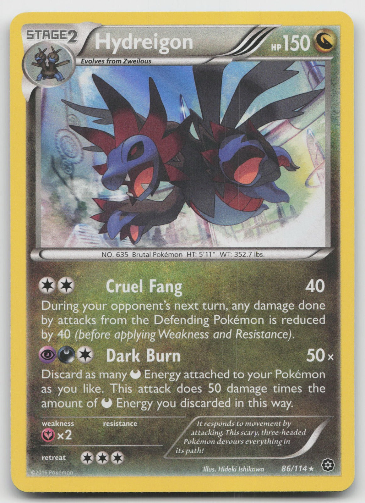 Hydreigon Holo Rare XY - Steam Siege 86/114 LP