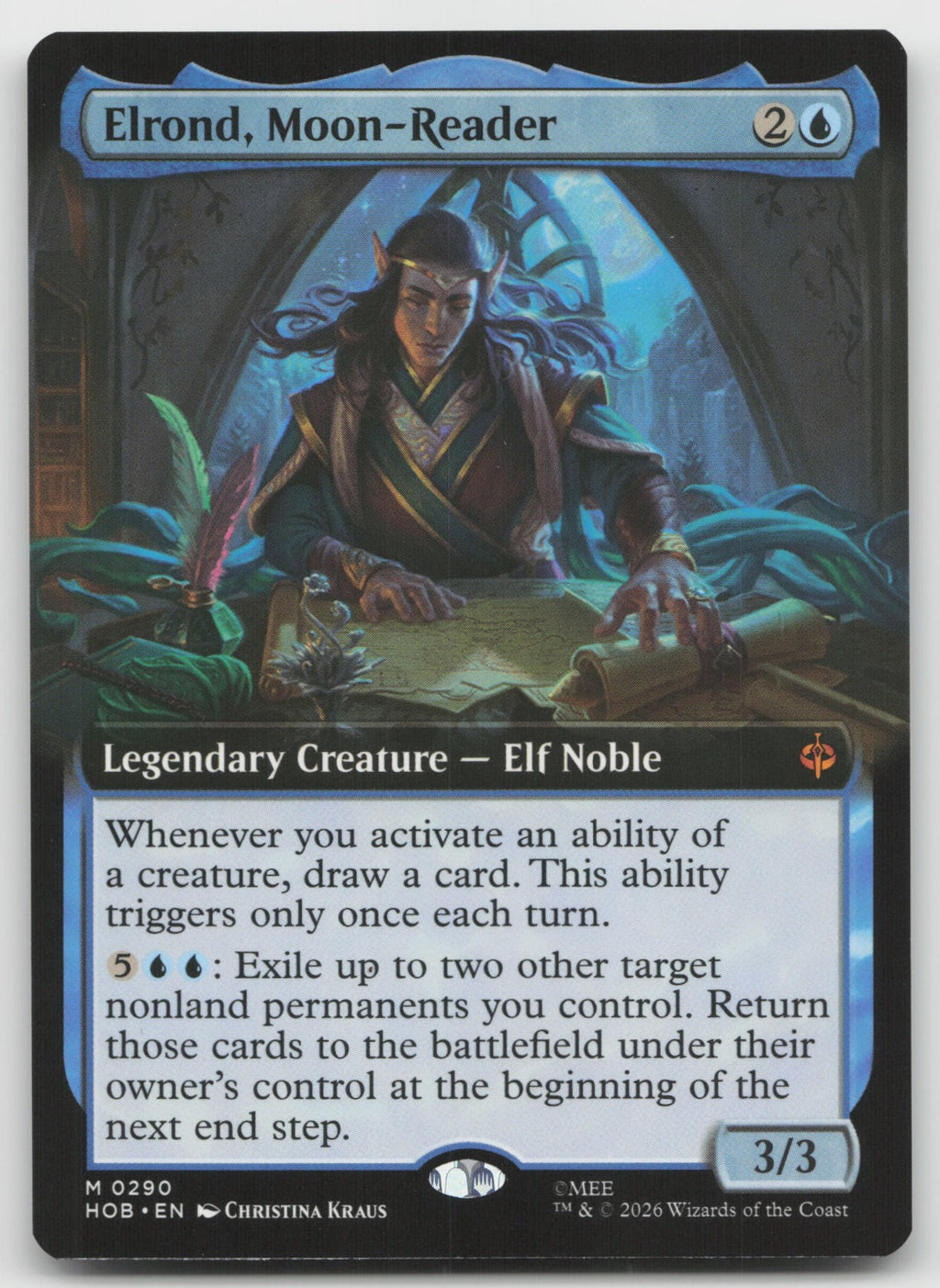 Elrond, Moon-Reader (Extended Art) M The Hobbit 290 NM