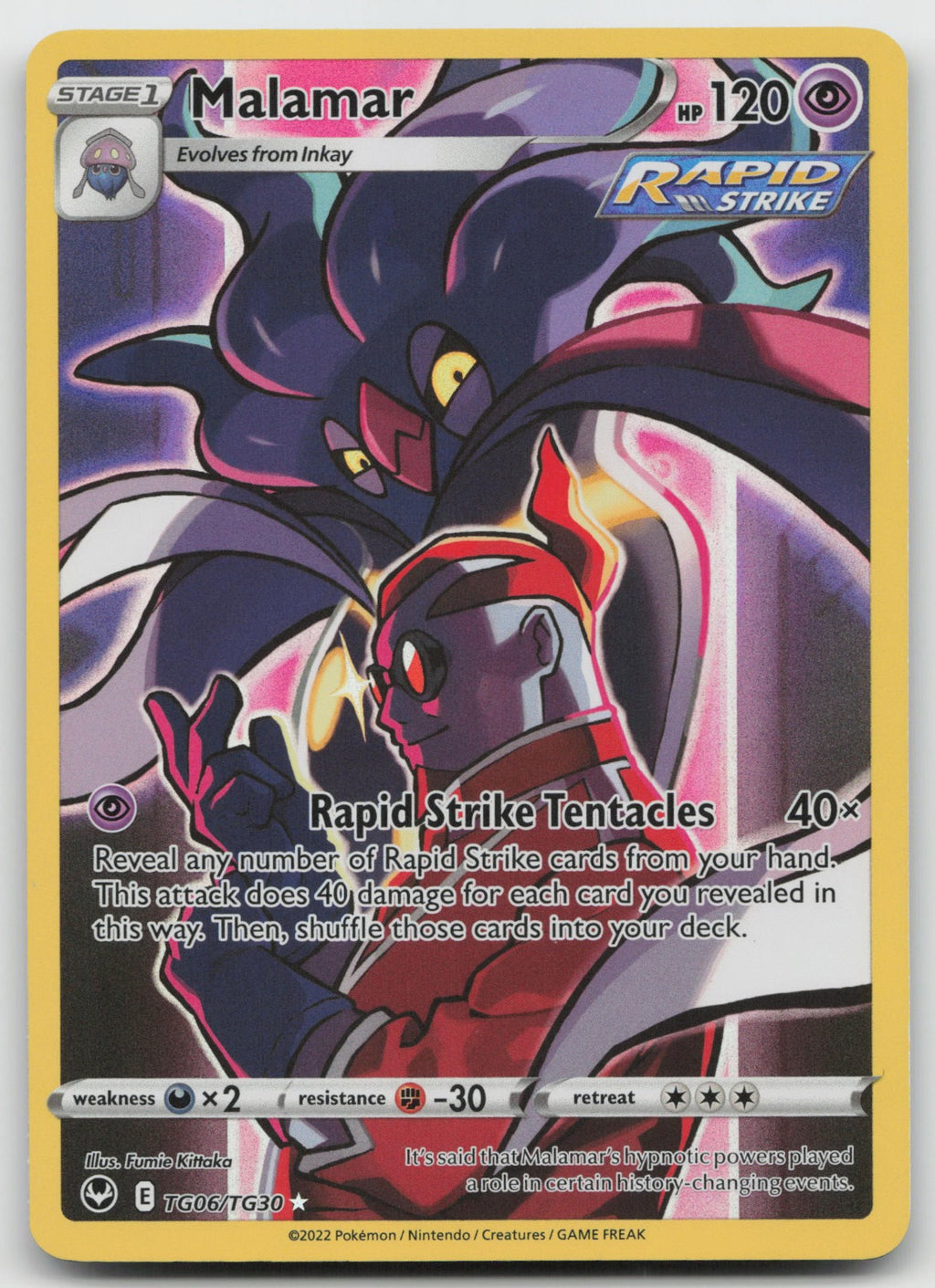 Malamar Holo Ultra Rare SWSH12: Silver Tempest Trainer Gallery TG06/TG30 NM