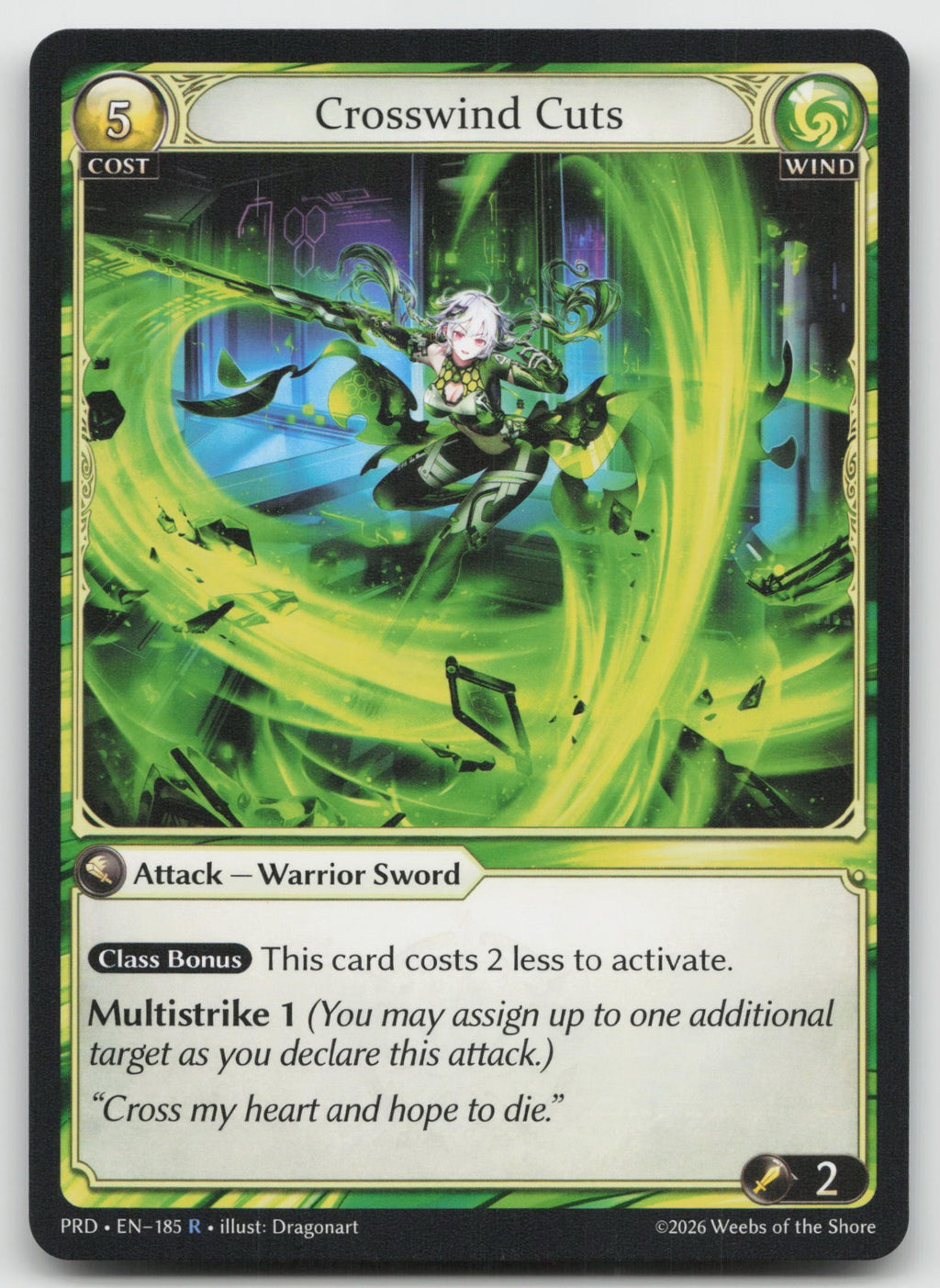 Crosswind Cuts Rare .asphodel/paradise 185 NM