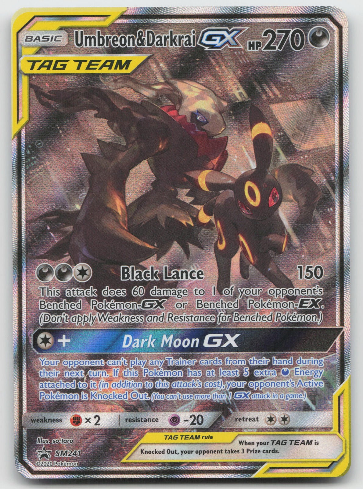 Umbreon & Darkrai GX - Promo Holo SM Promos SM241 VLP