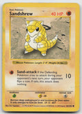 Sandshrew Common Normal Base Set (Shadowless) 62/102 DMG