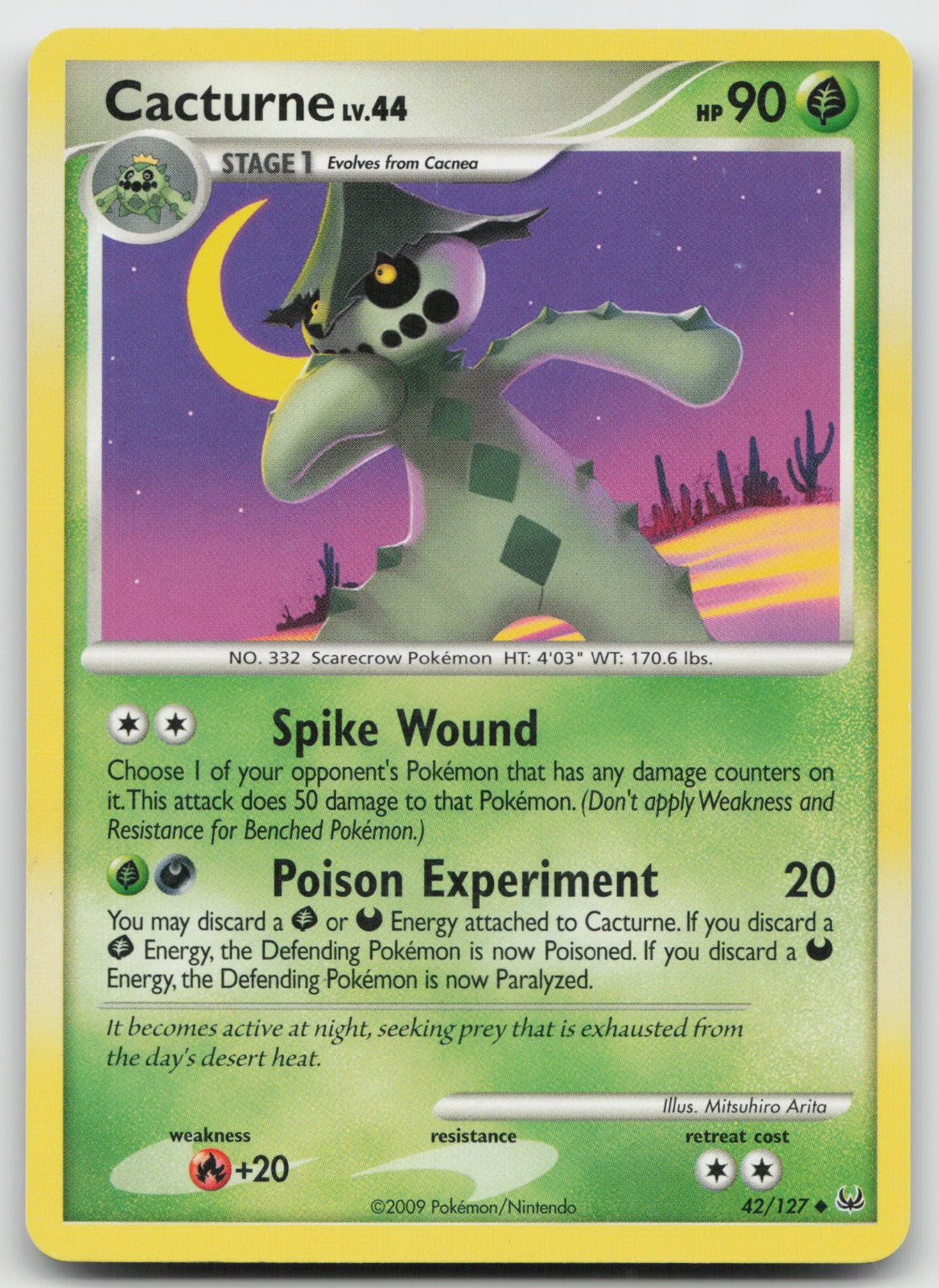 Cacturne Uncommon Platinum 42/127 MP