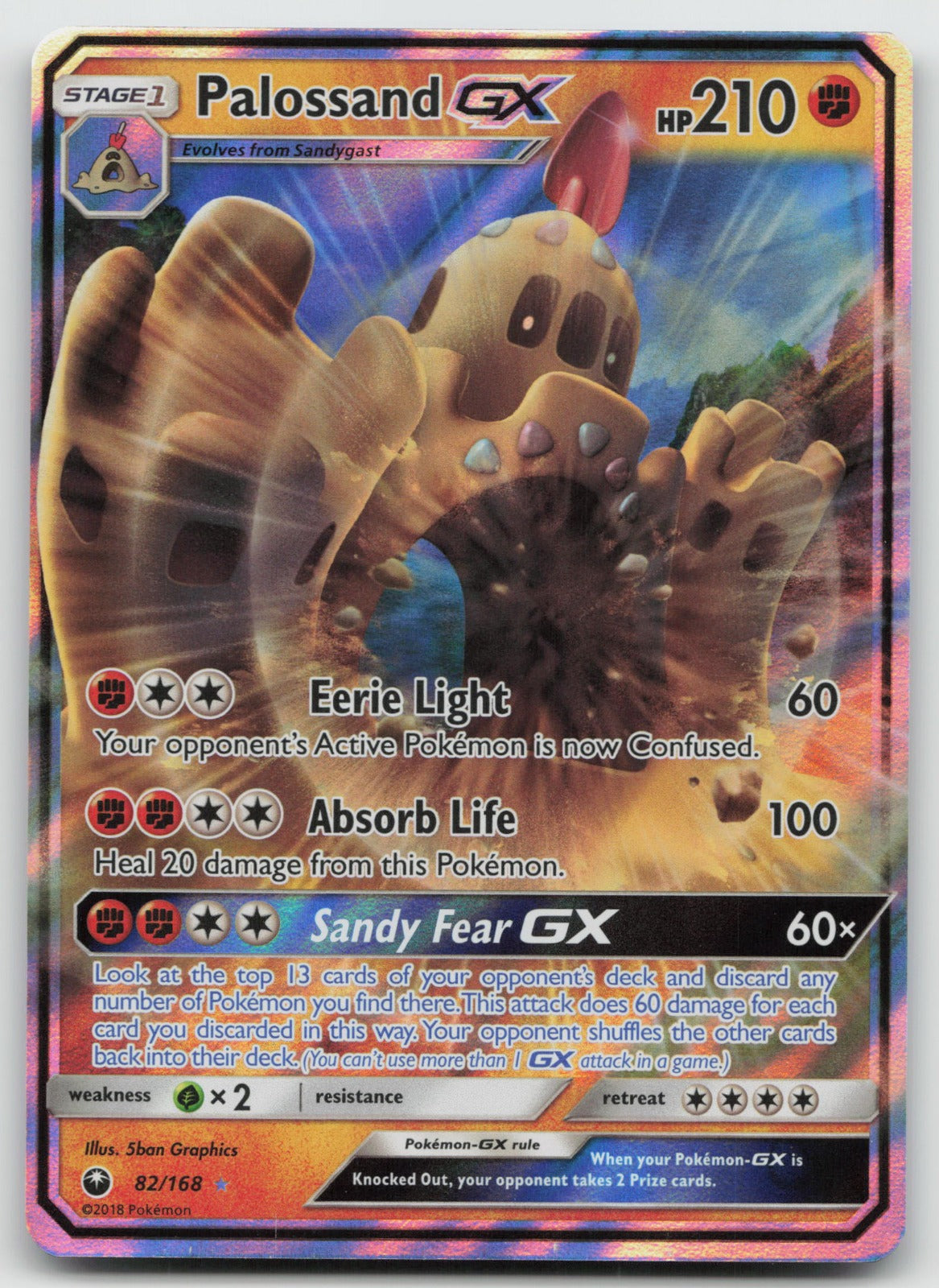 Palossand GX Holo Ultra Rare SM - Celestial Storm 82/168 NM