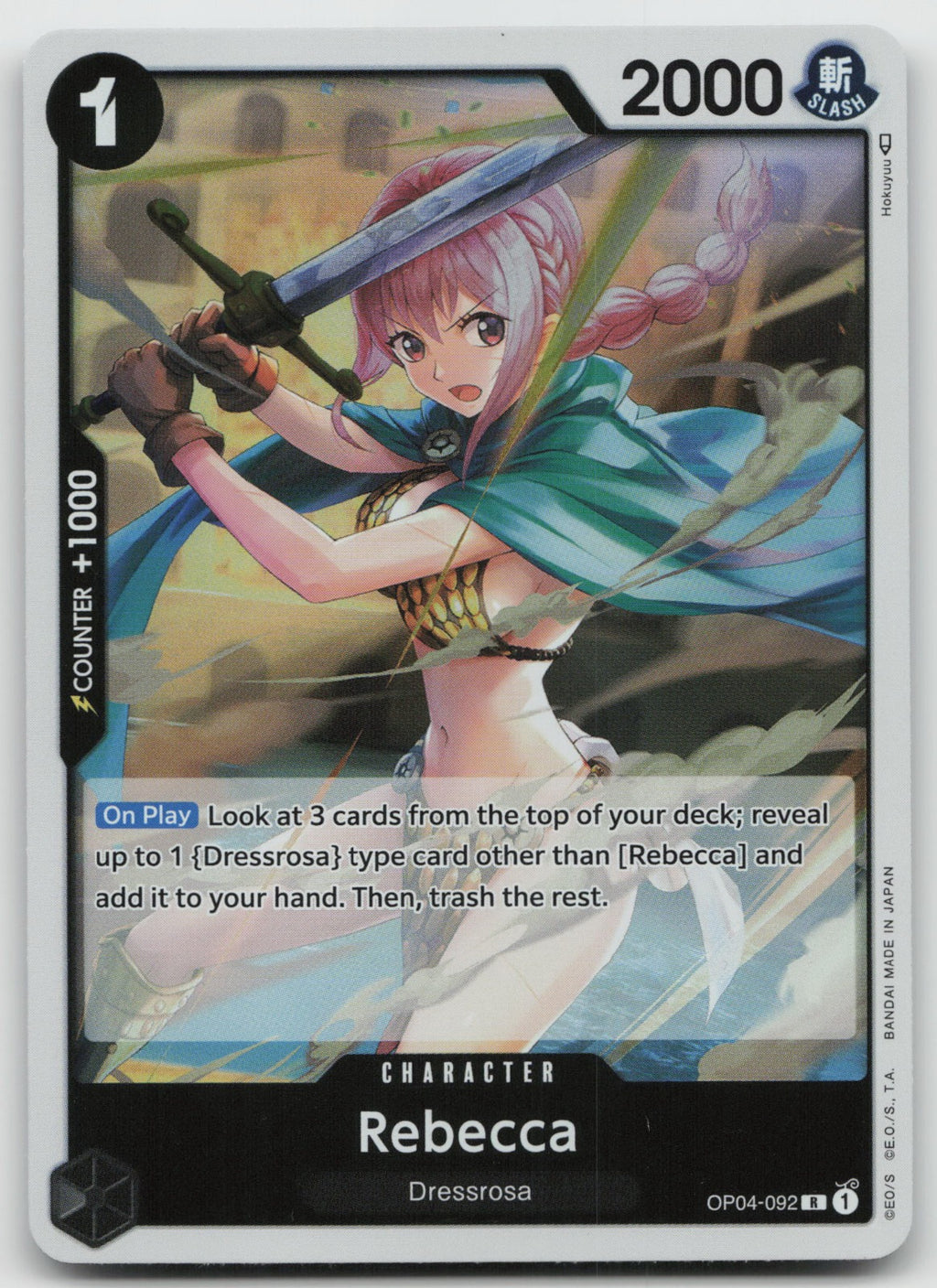 Rebecca (092) R Foil Kingdoms of Intrigue OP04-092 NM