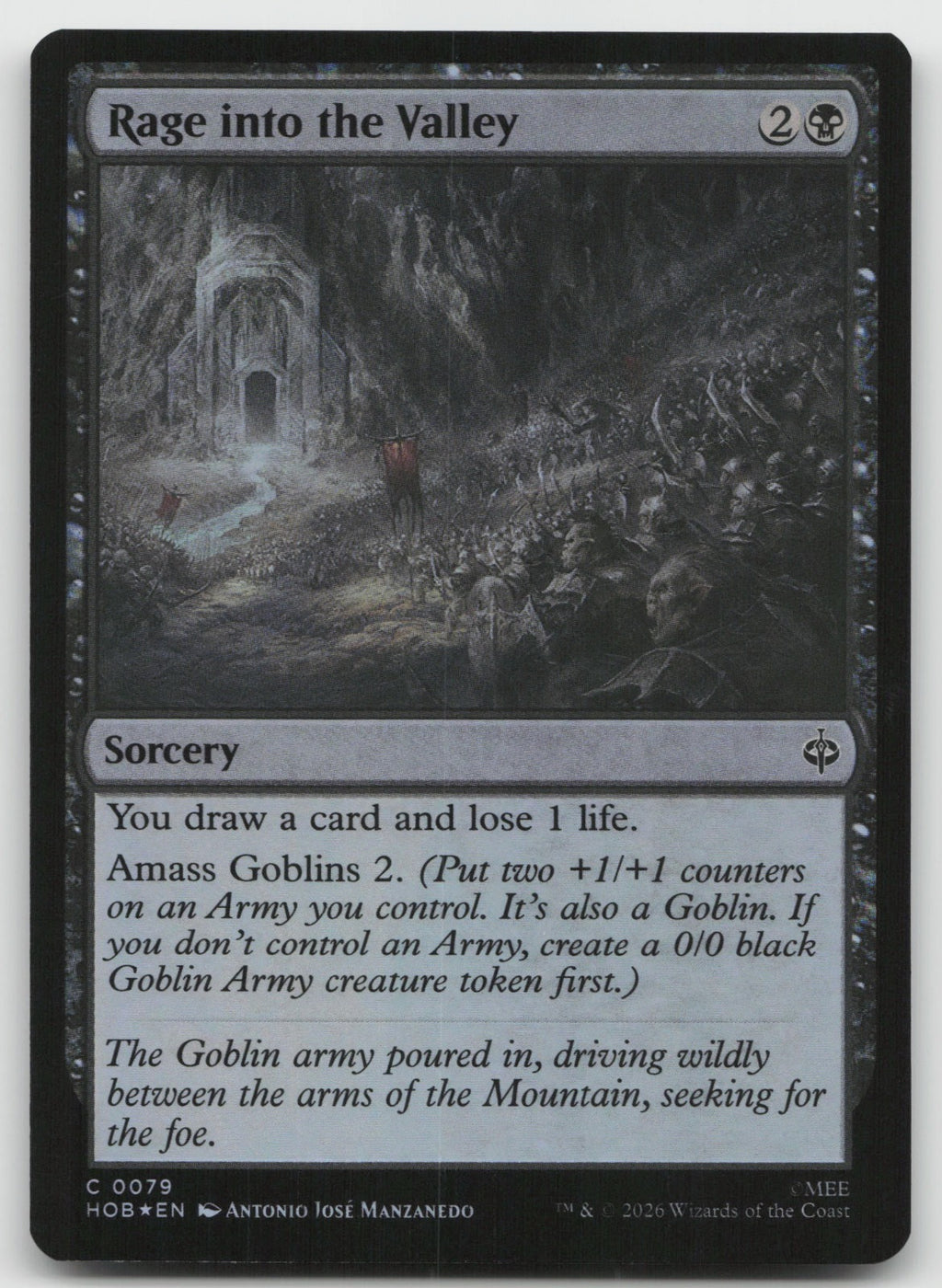 Rage into the Valley Foil C The Hobbit 79 NM