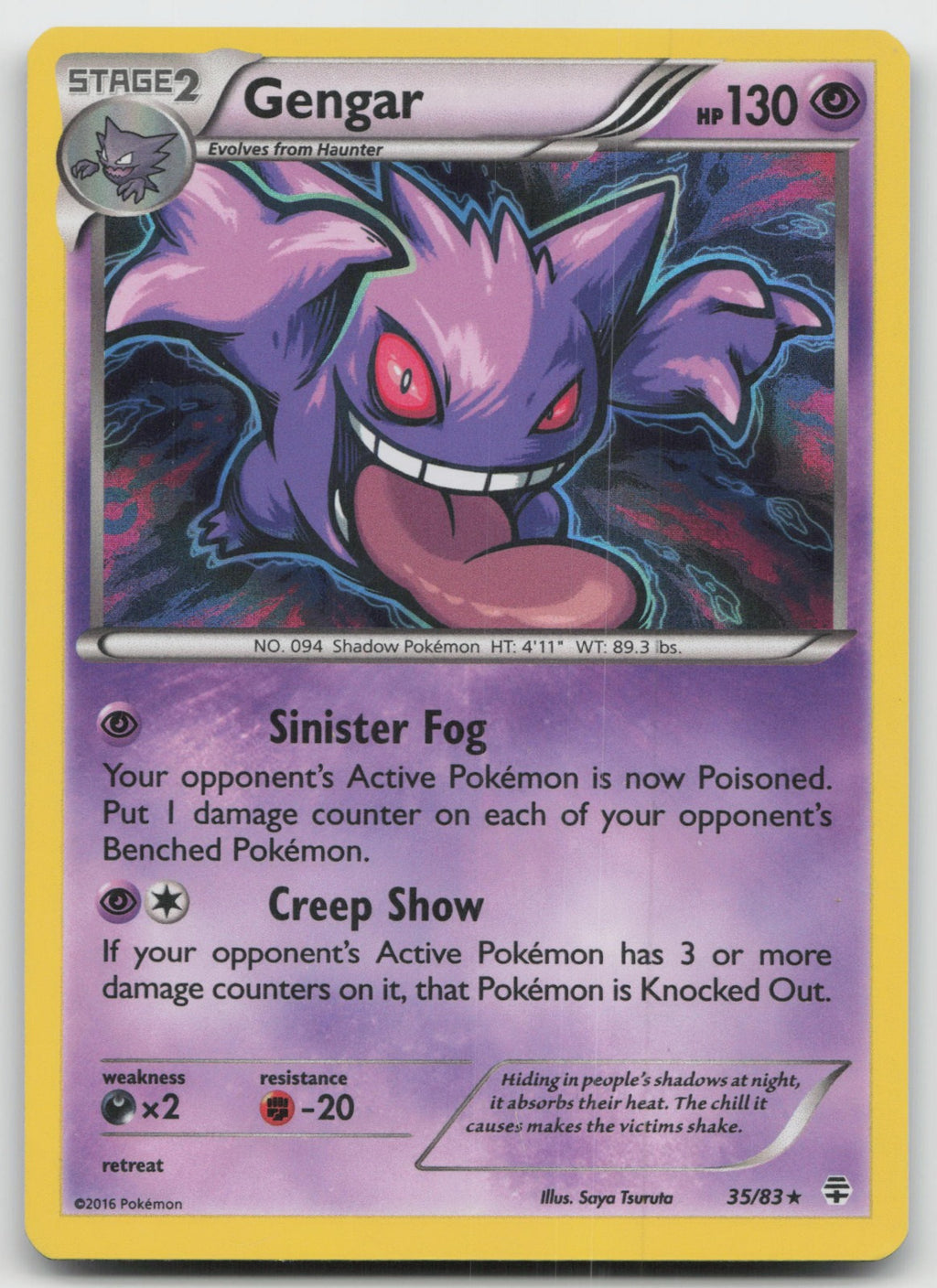 Gengar Holo Rare Generations 35/83 LP/MP