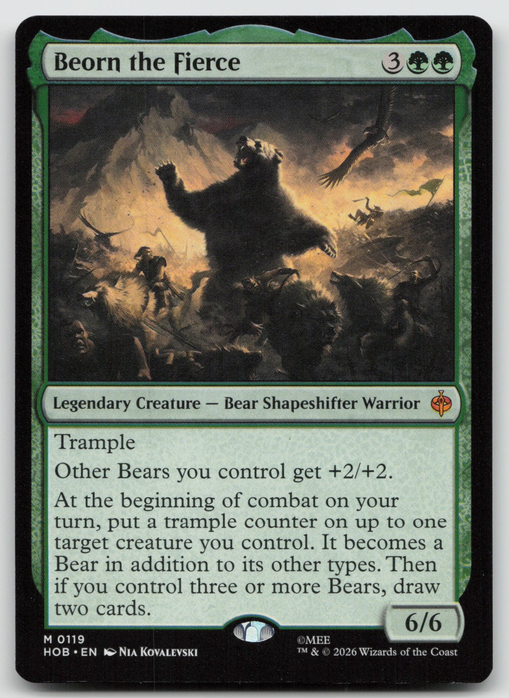Beorn the Fierce M The Hobbit 119 NM