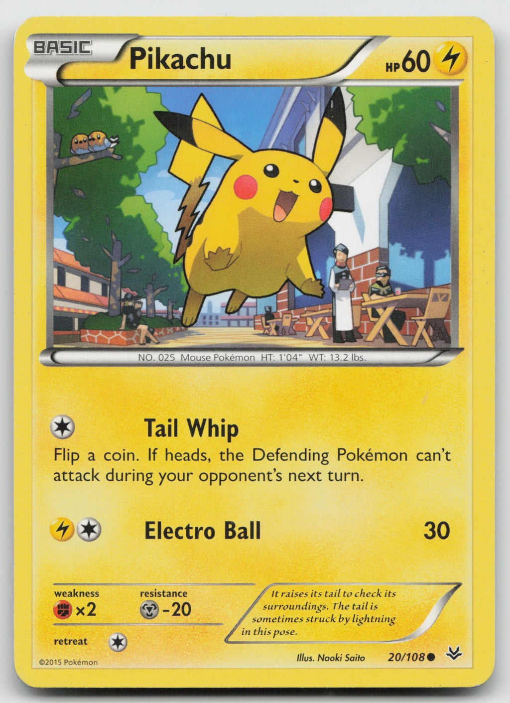 Pikachu Common XY - Roaring Skies 20/108 MP