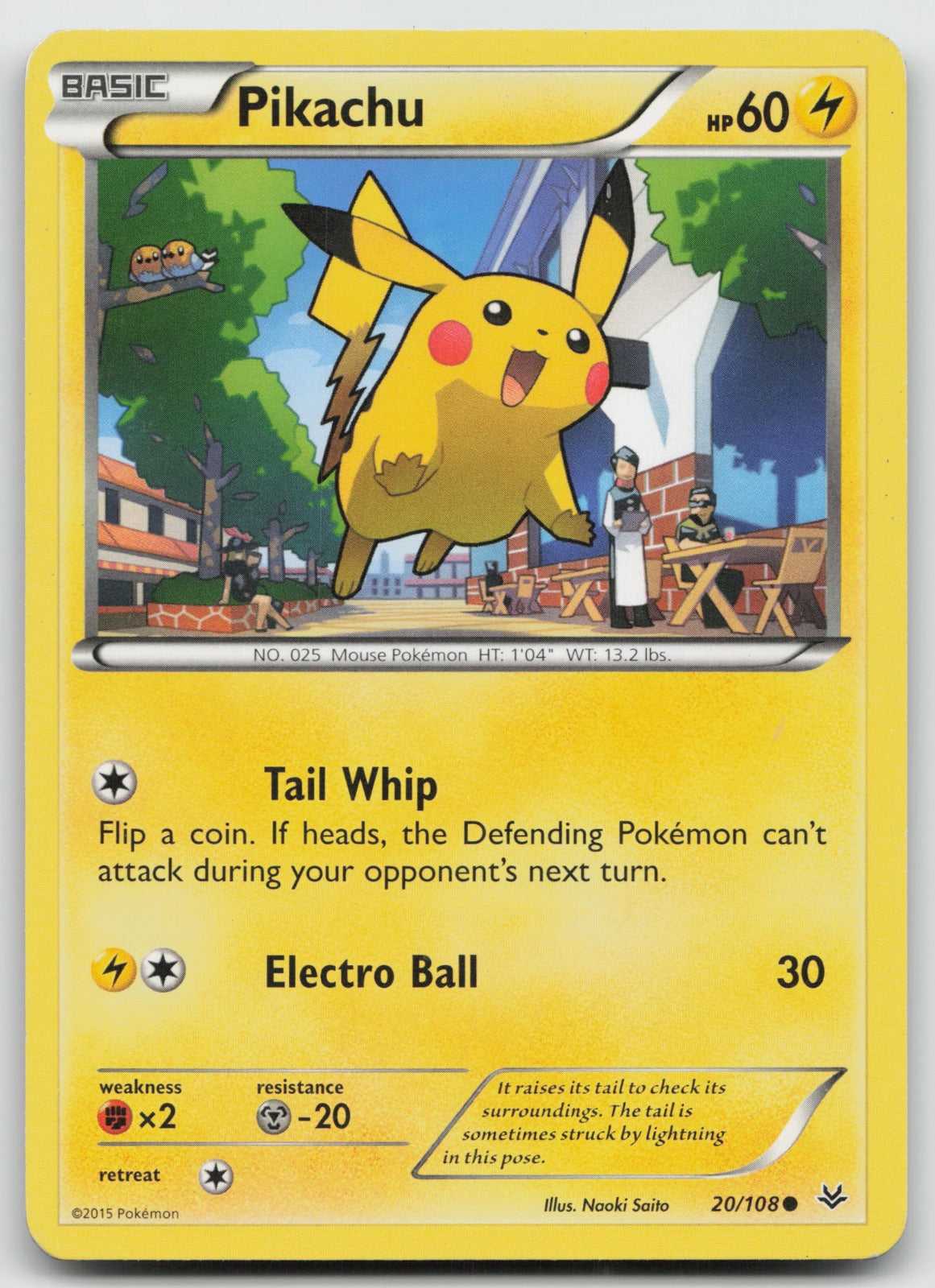 Pikachu Common XY - Roaring Skies 20/108 MP