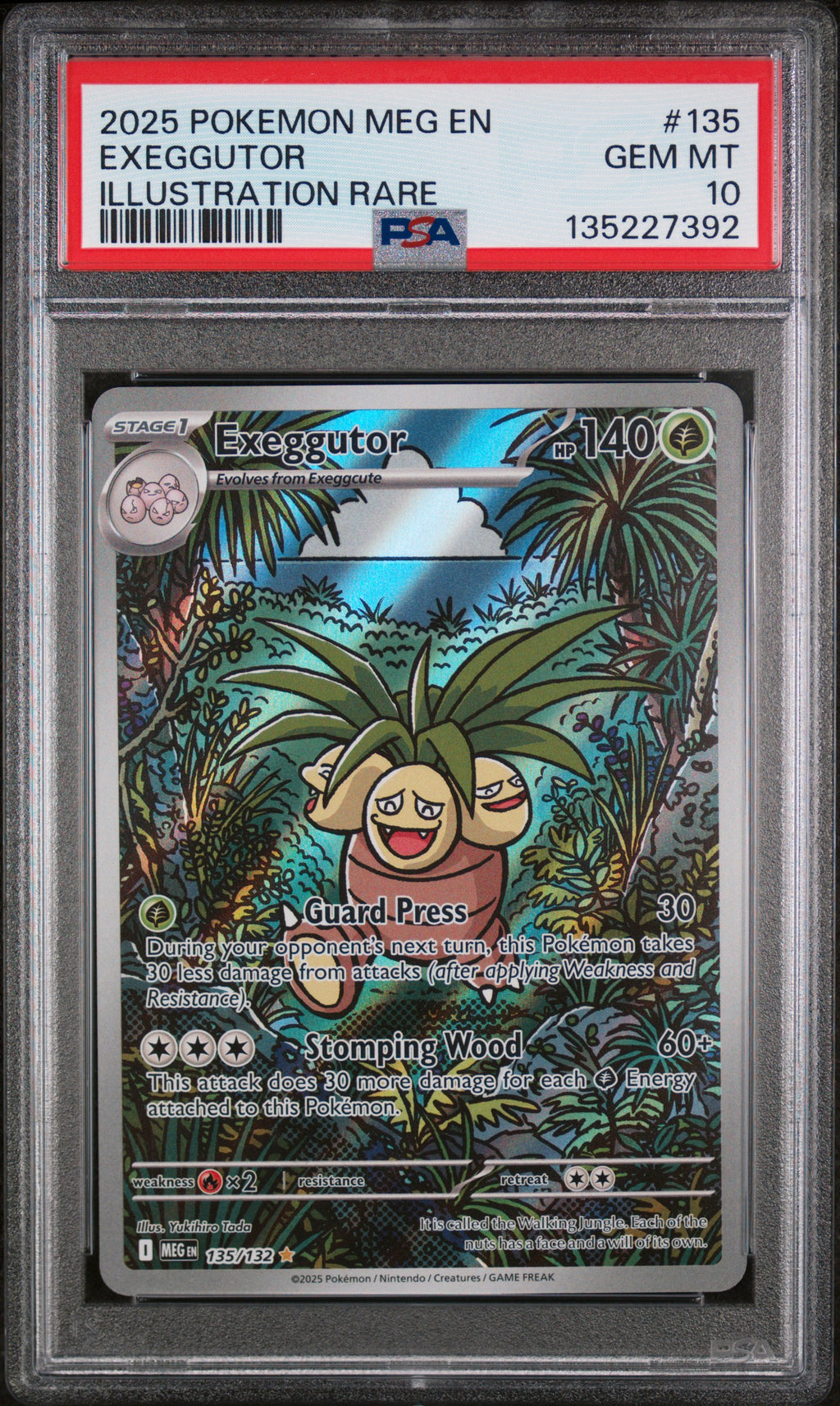 Exeggutor Illustration Rare Pokemon Meg En-Mega Evolution 135/132 PSA 10
