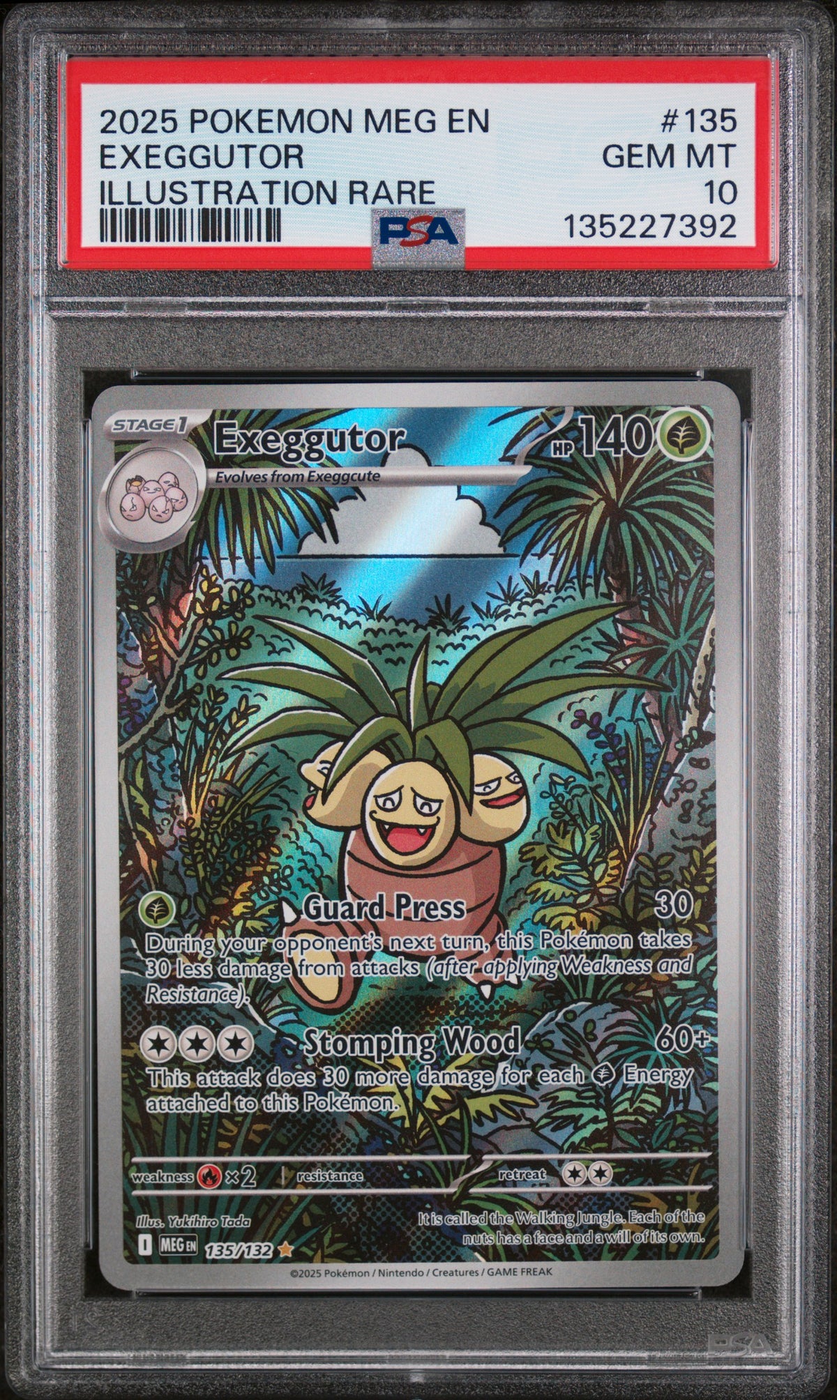 Exeggutor Illustration Rare Pokemon Meg En-Mega Evolution 135/132 PSA 10