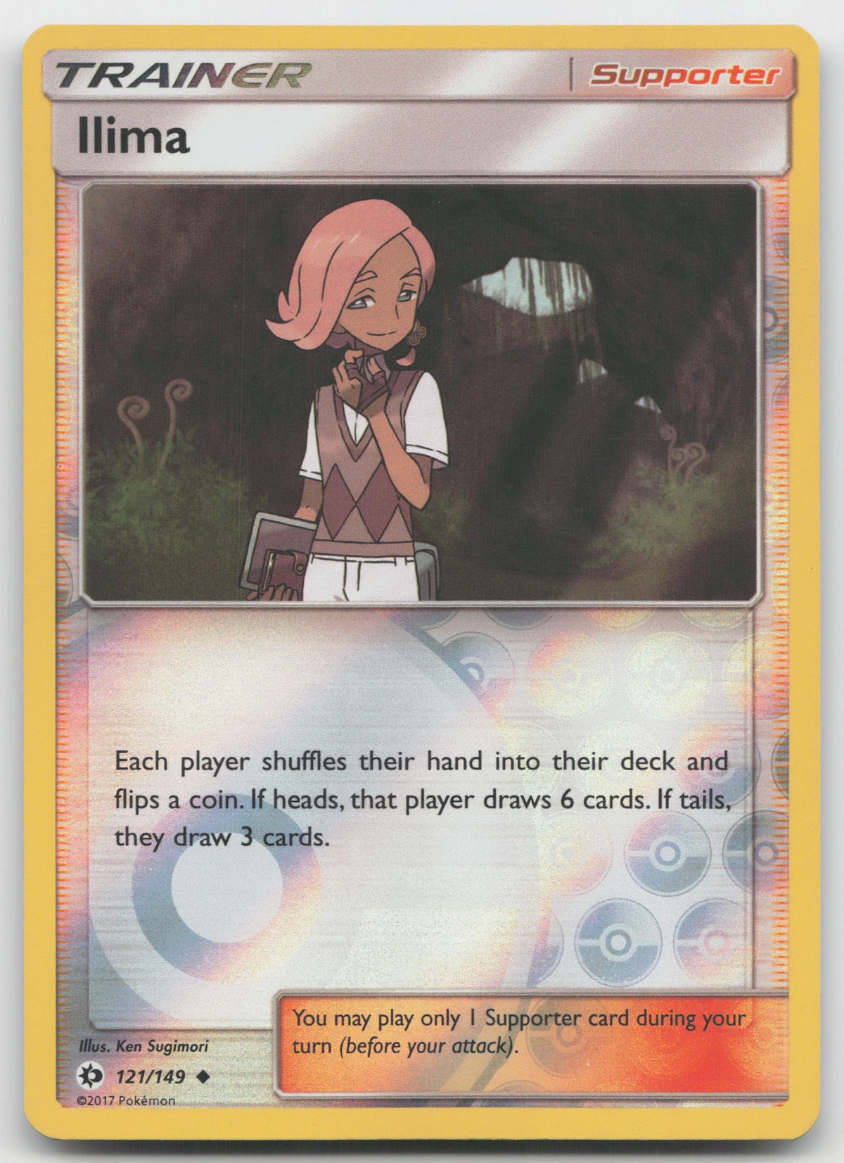 Ilima Uncommon Reverse Holofoil SM Base Set 121/149 NM