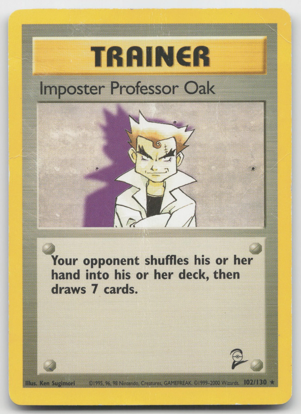 Imposter Professor Oak Rare Base Set 2 102/130 DMG