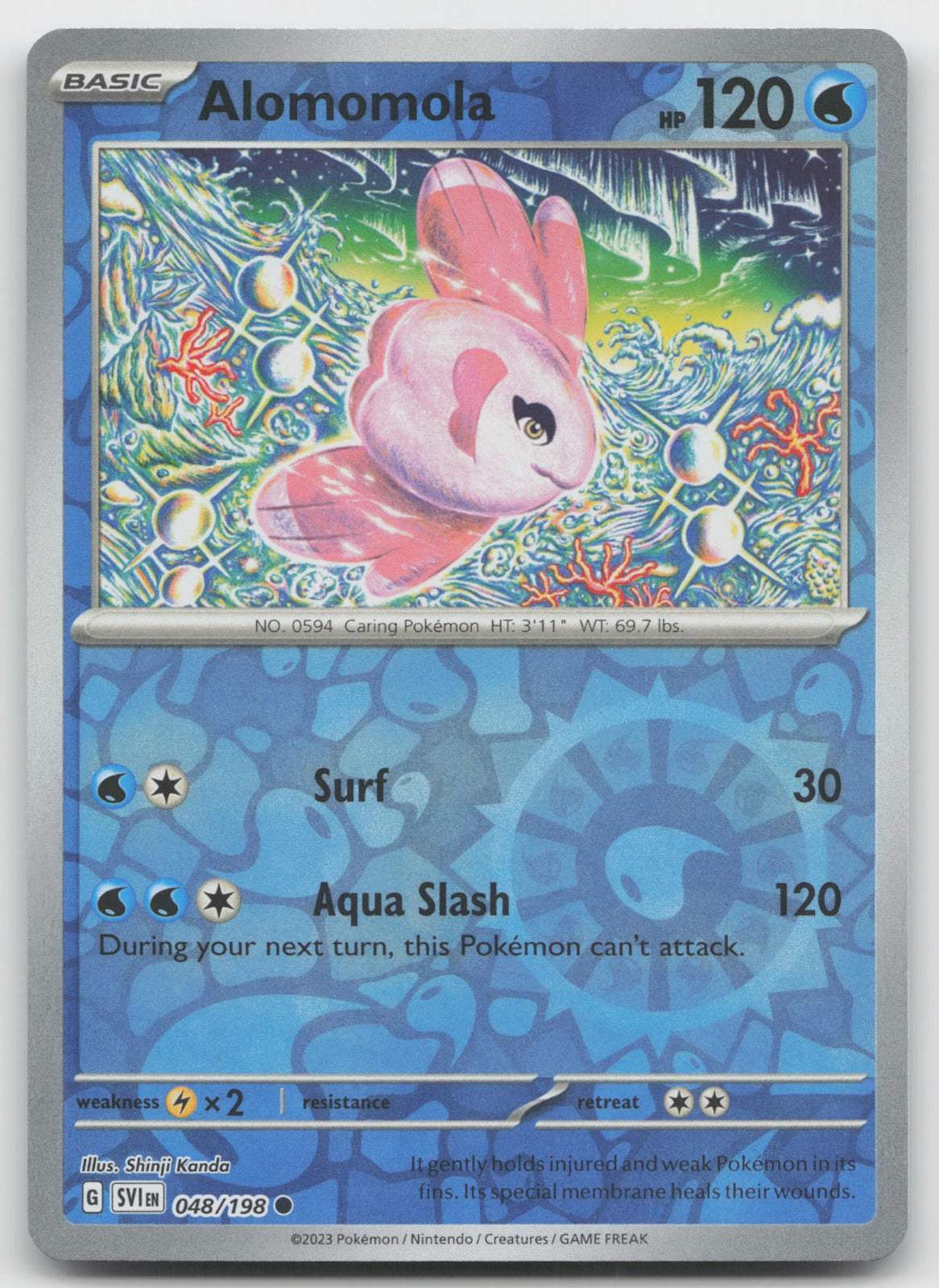 Alomomola Reverse Holo Common SV01: Scarlet & Violet Base Set 048/198 NM