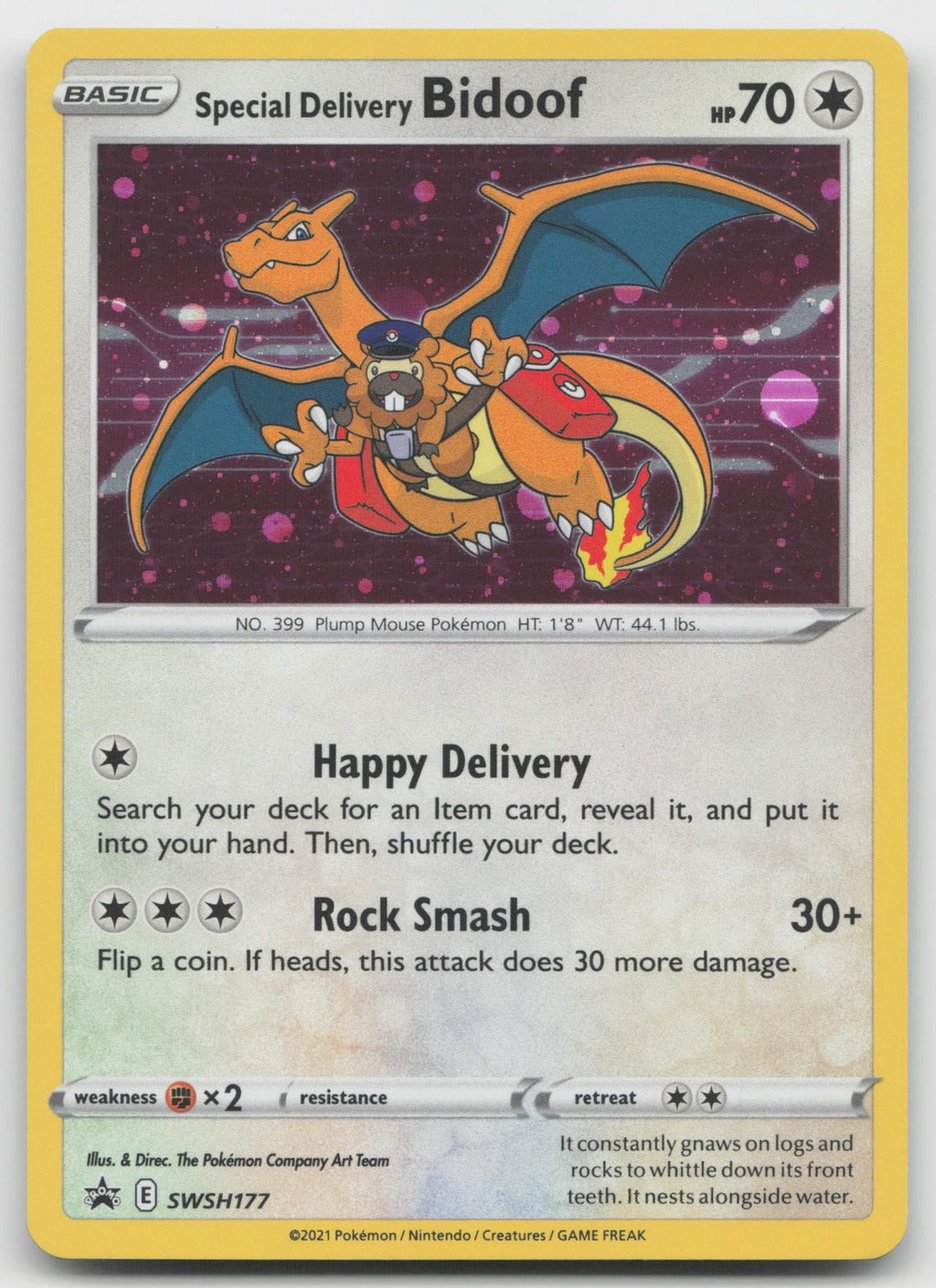 Special Delivery Bidoof Holo SWSH: Sword & Shield Promo Cards SWSH177 NM/VLP
