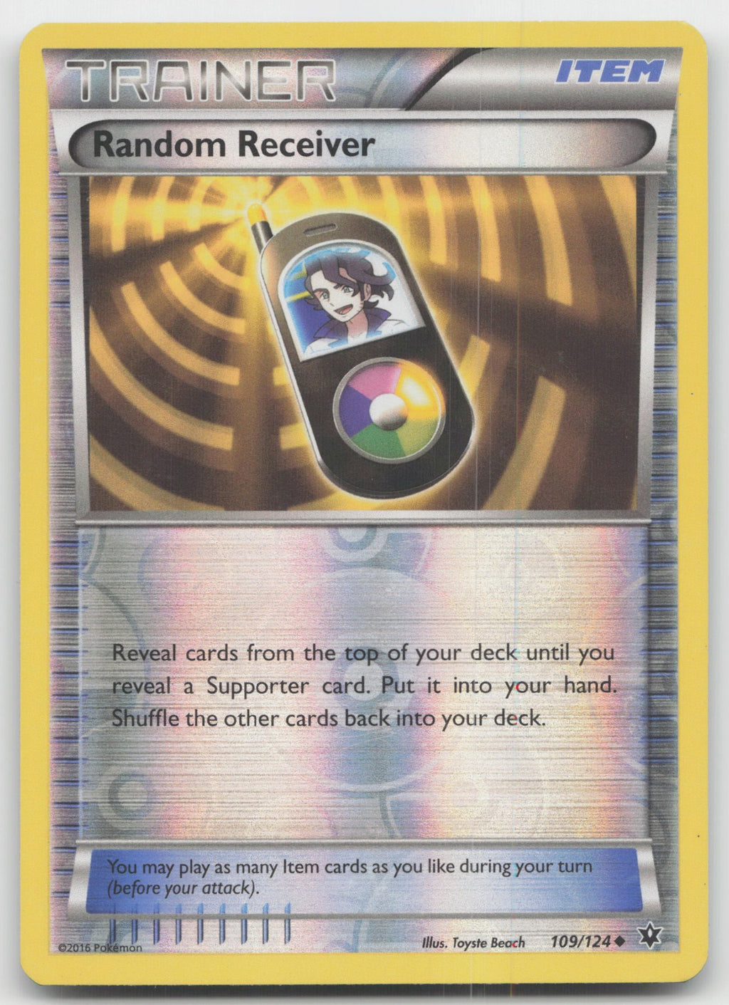 Random Receiver Uncommon Reverse Holo XY - Fates Collide 109/124 LP