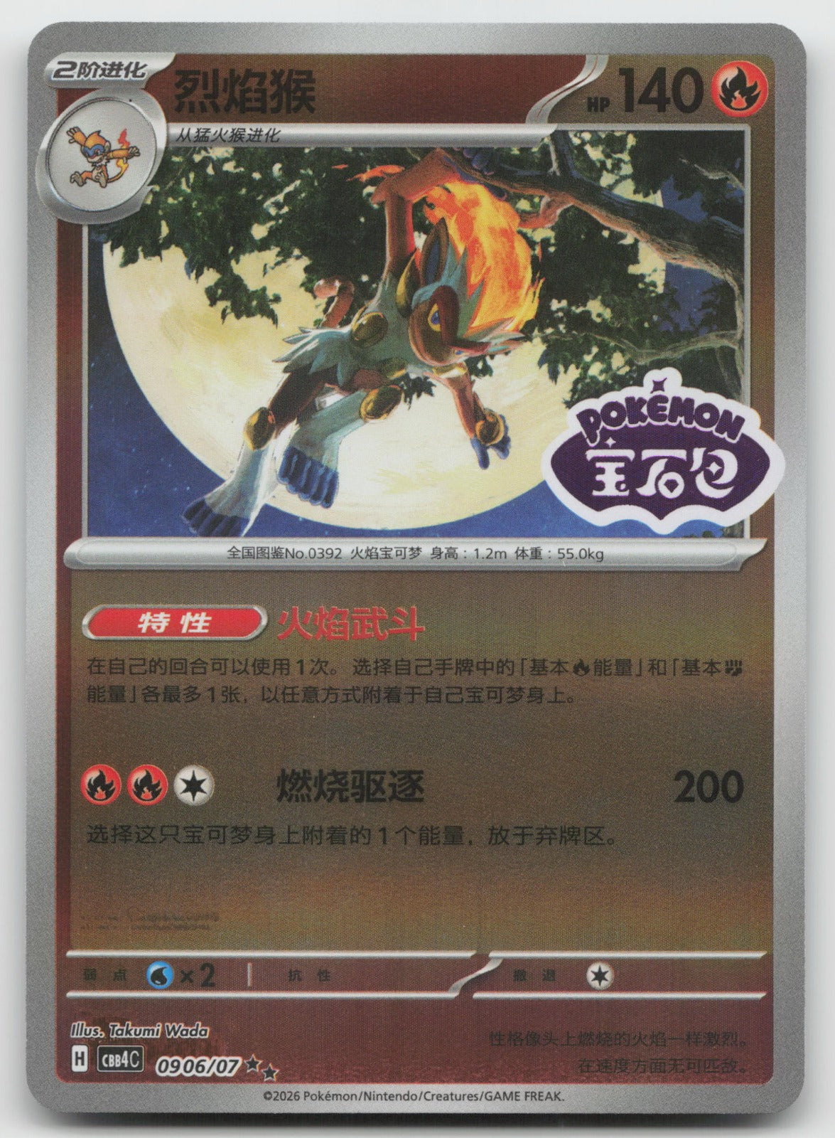 Infernape Double Rare Gem Vol 4 09 06/196 NM