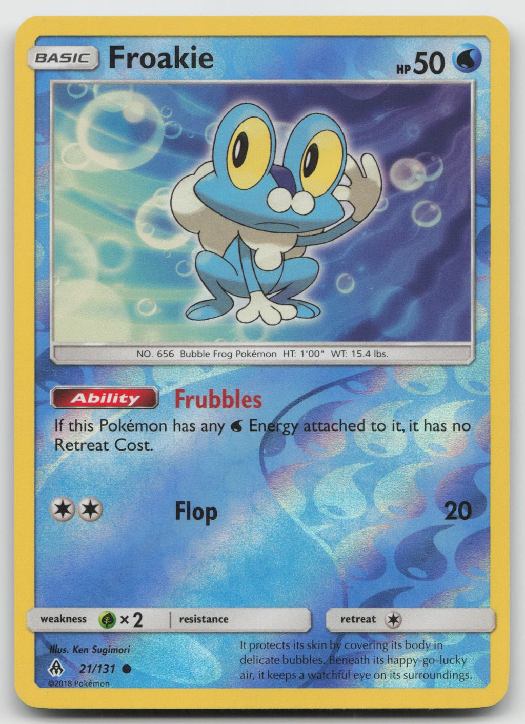 Froakie Reverse Holo Common SM - Forbidden Light 21/131 NM/VLP