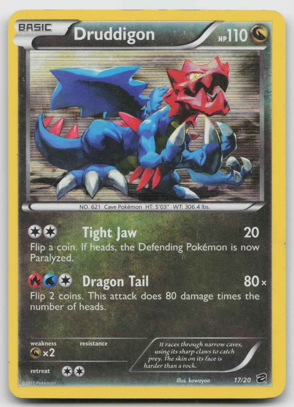 Druddigon Holo Rare Dragon Vault 17/20 HP