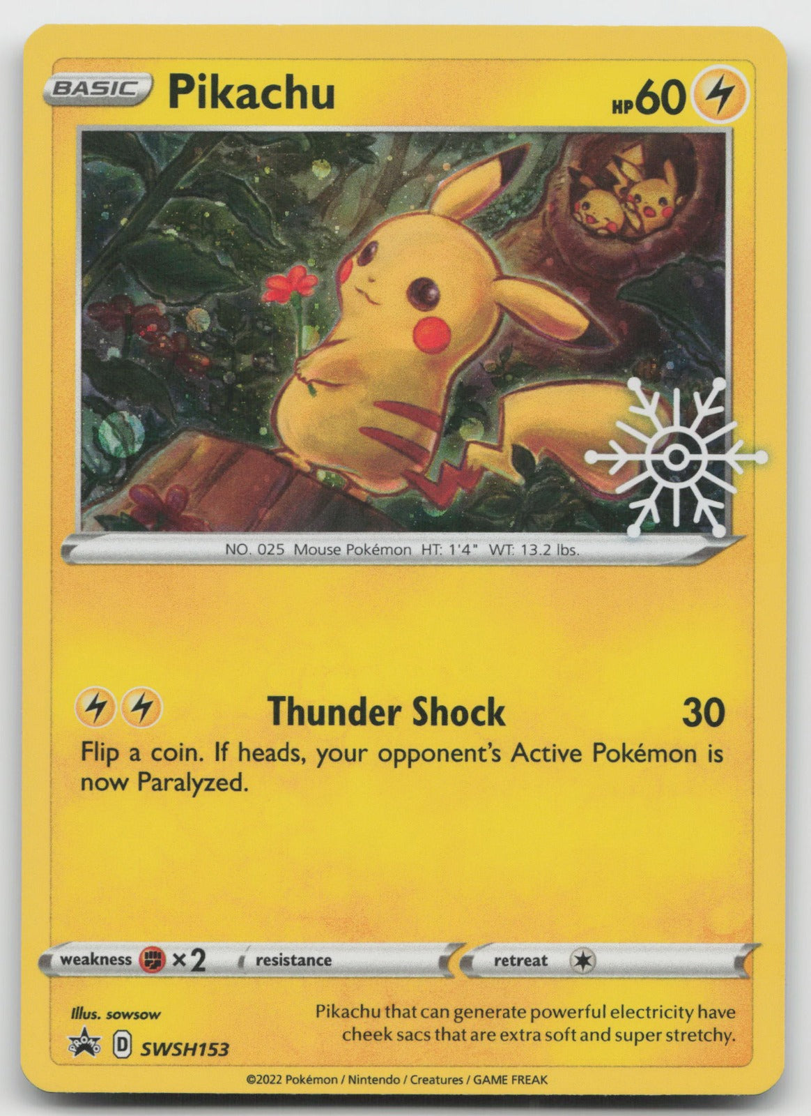 Pikachu - (Holiday Calendar) Holo SWSH: Sword & Shield Promo Cards SWSH153 NM
