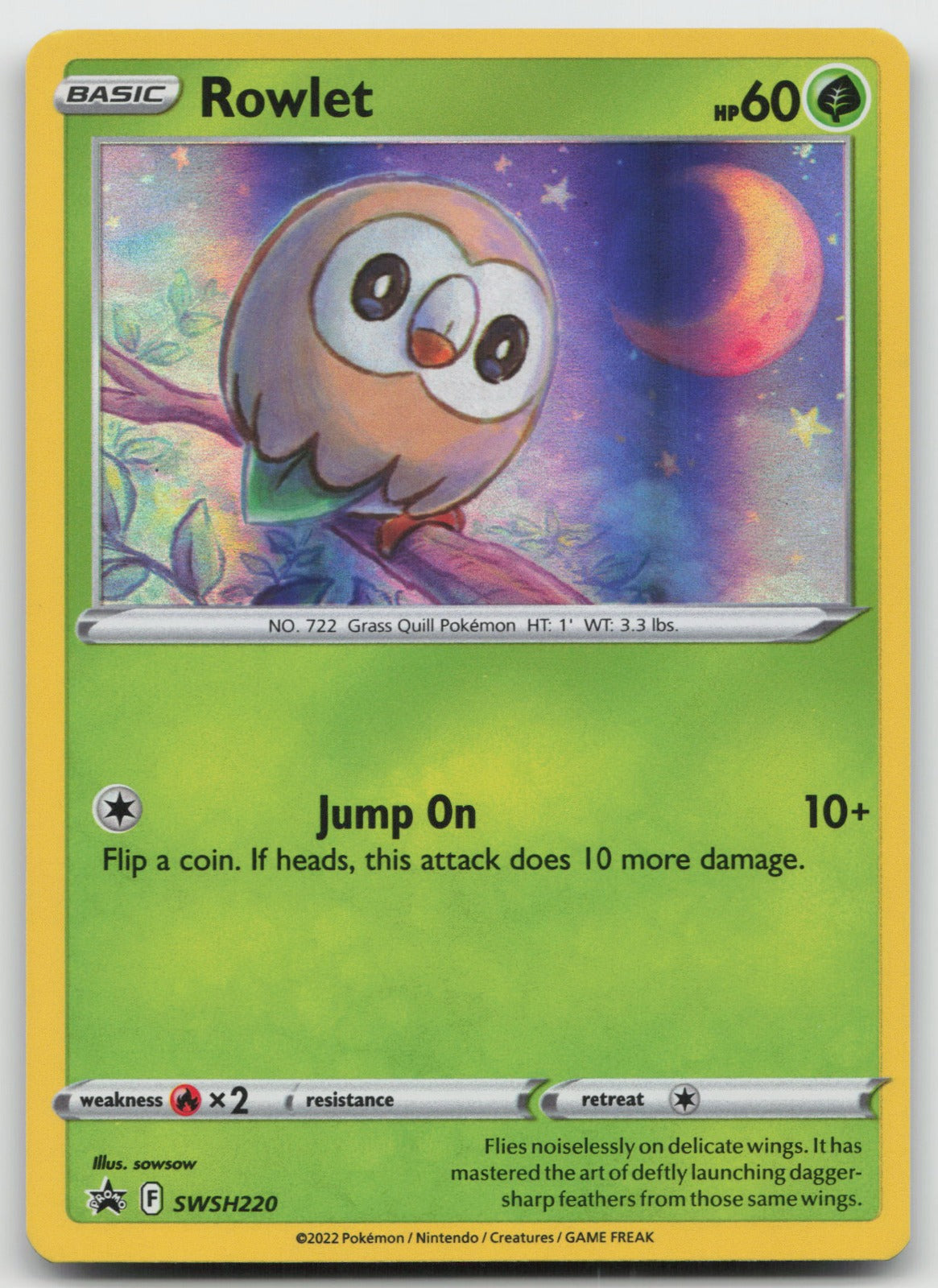 Rowlet - Holo SWSH: Sword & Shield Promo Cards SWSH220 NM