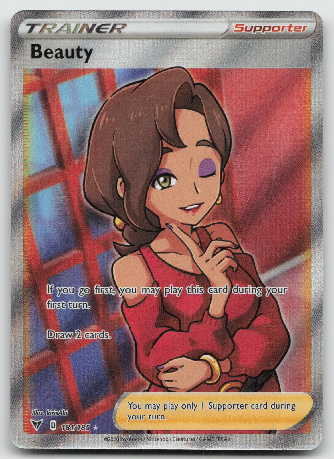 Beauty (Full Art) Holo Ultra Rare SWSH04: Vivid Voltage 181/185 NM