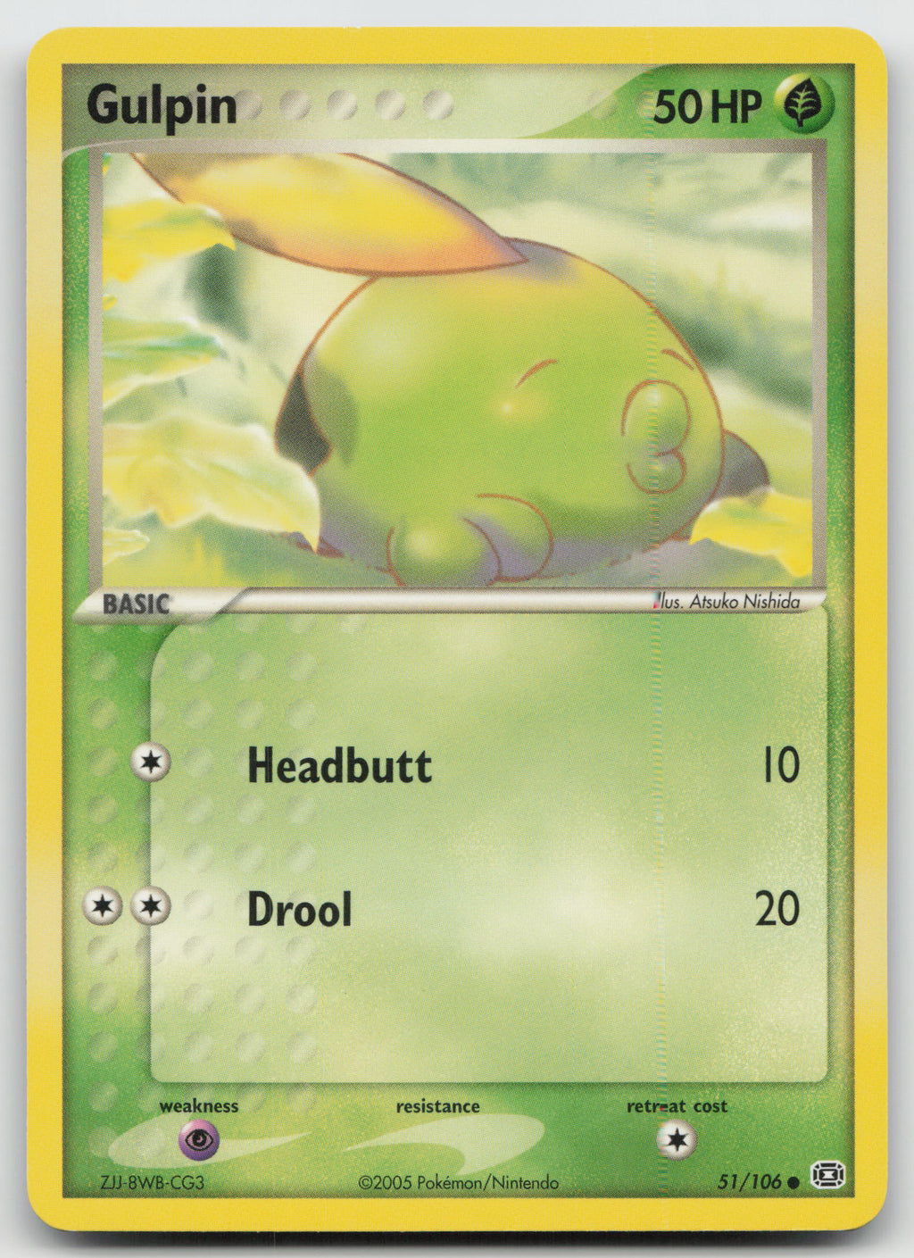 Gulpin Common Normal Emerald 51/106 LP