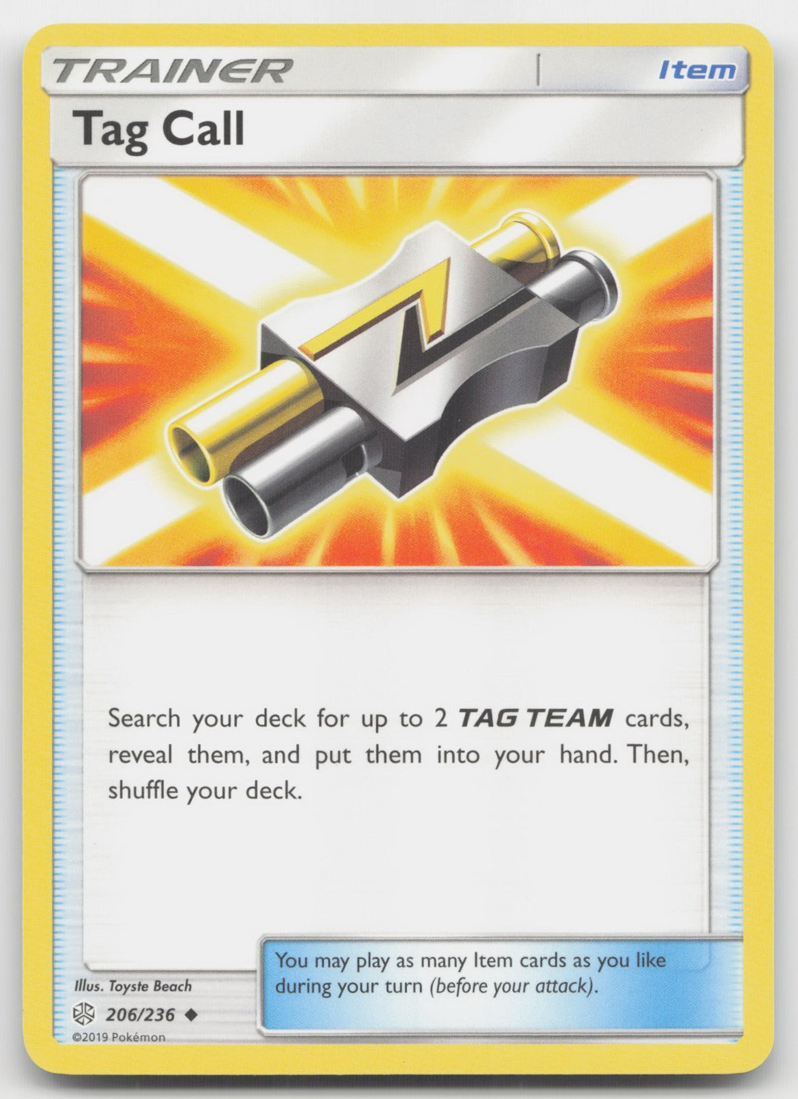 Tag Call Uncommon SM - Cosmic Eclipse 206/236 NM