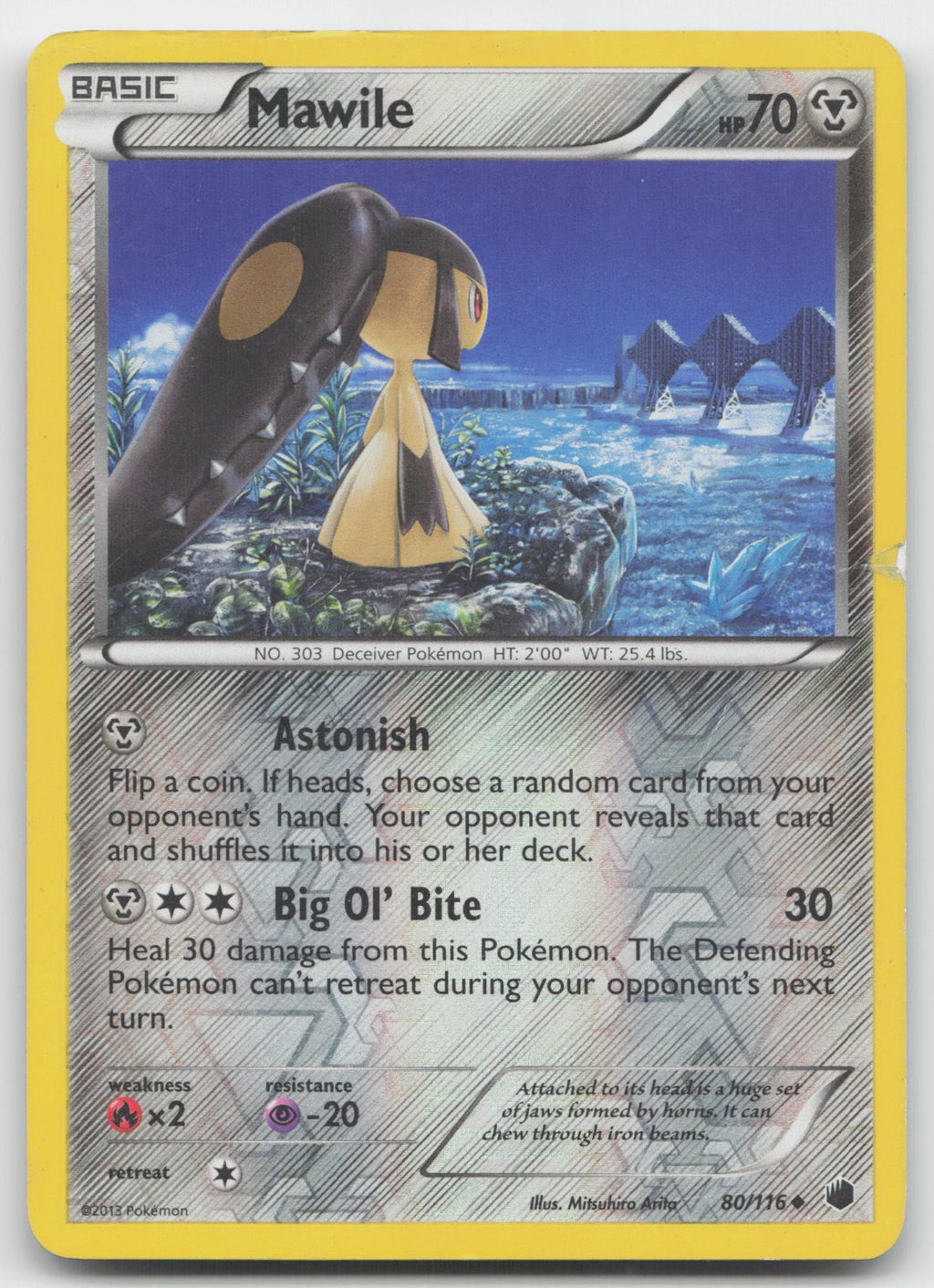 Mawile Uncommon Reverse Holo Plasma Freeze 80/116 DMG