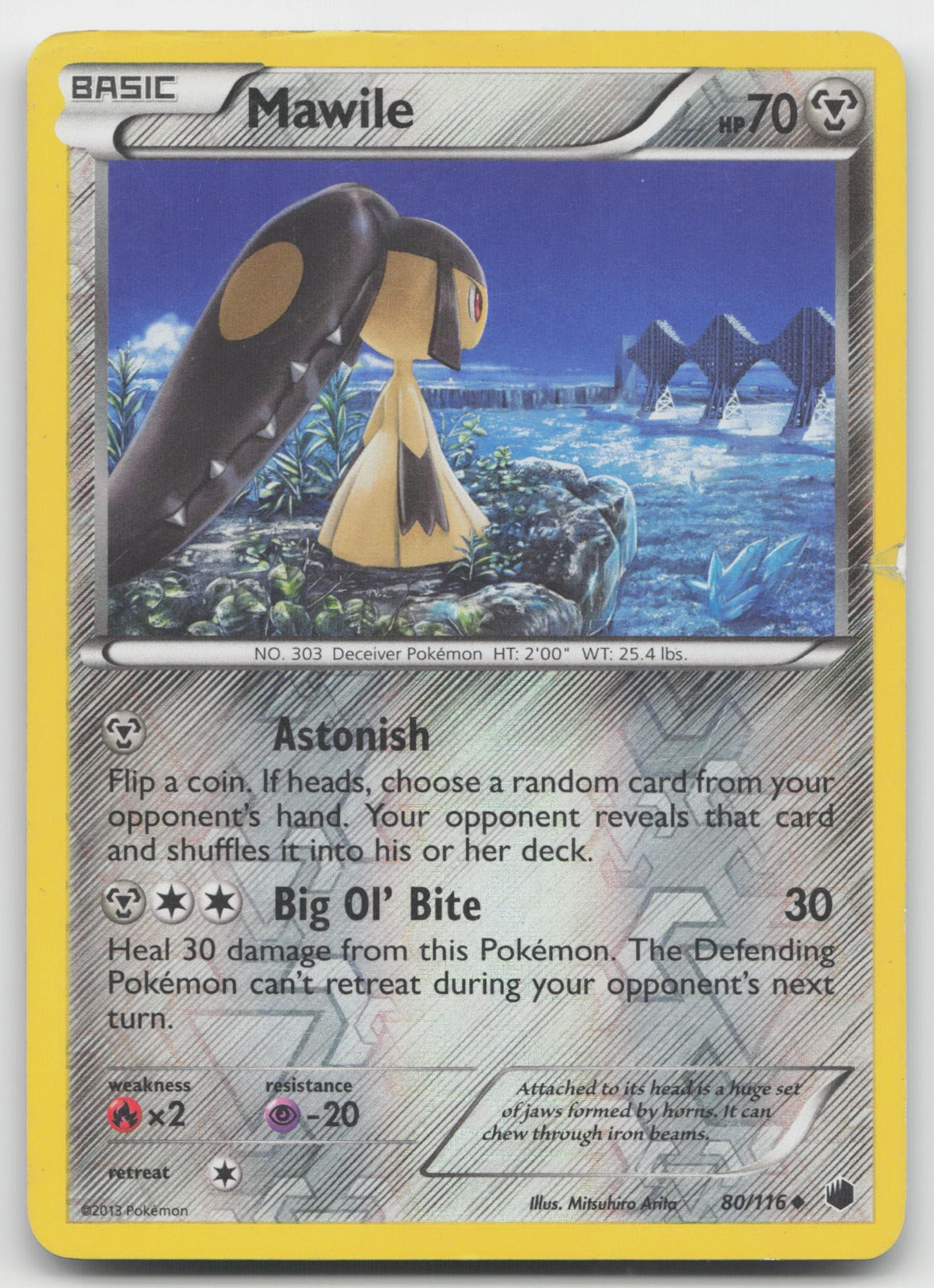Mawile Uncommon Reverse Holo Plasma Freeze 80/116 DMG