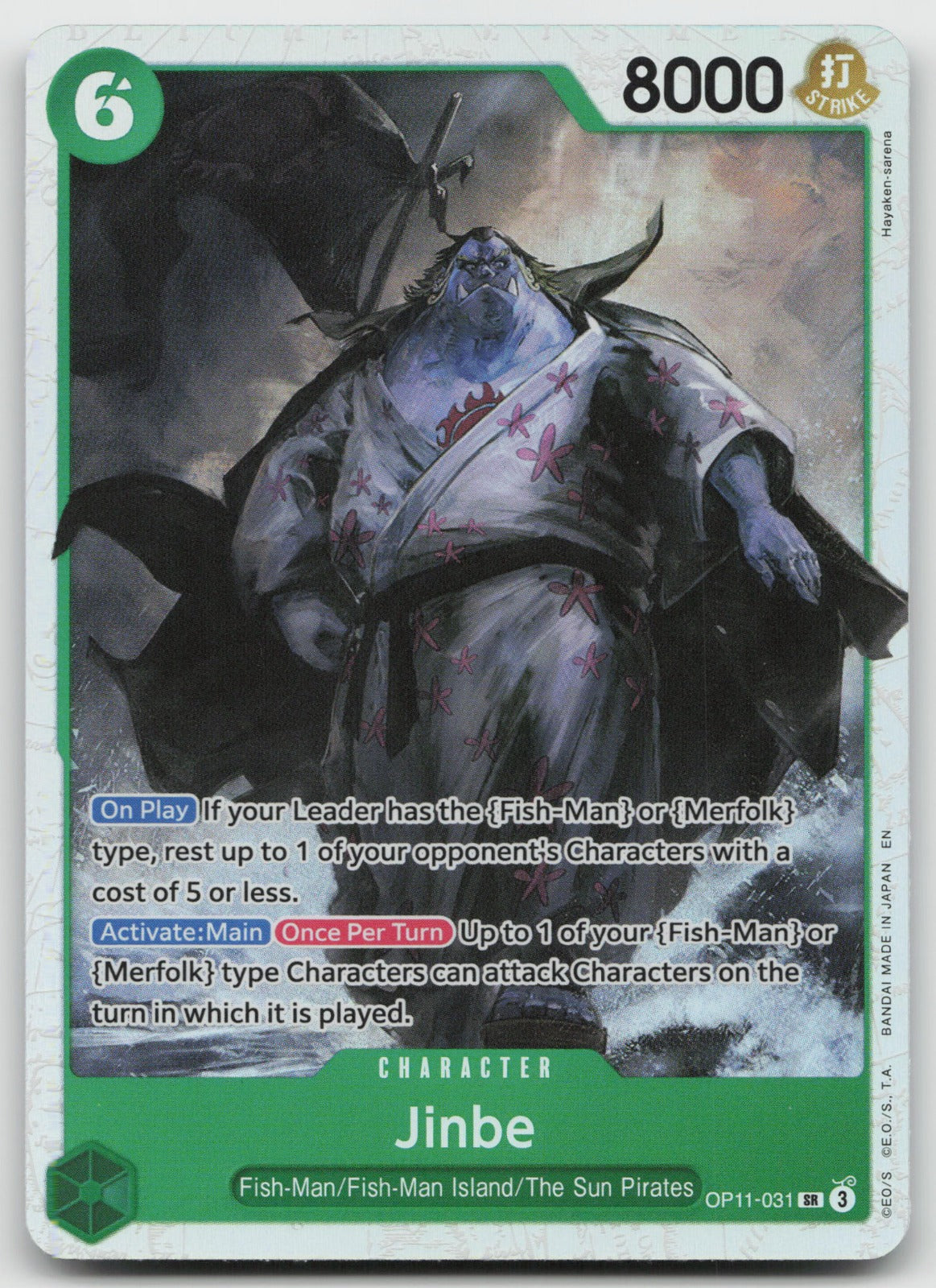 Jinbe (031) SR Foil A Fist of Divine Speed OP11-031 NM