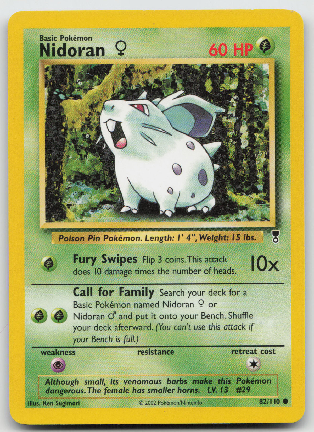 Nidoran F Common Unlimited Legendary Collection 82/110 LP